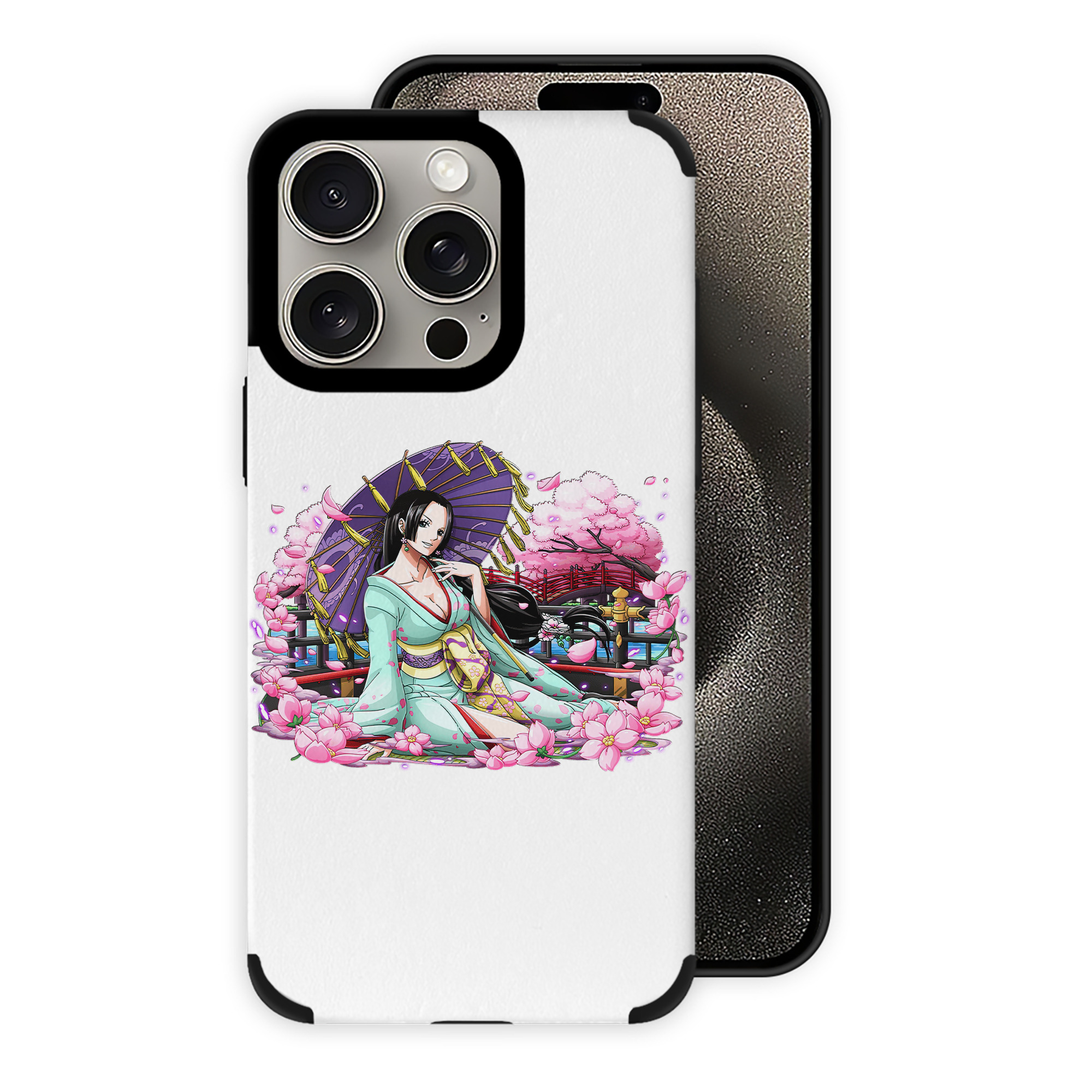 （画像用） ワンピース ボア・ハンコック ONE PIECE Boa·Hancock 【iPhone15ProMax対応】 PUレザー スマホケース 耐衝撃＆黄変防止