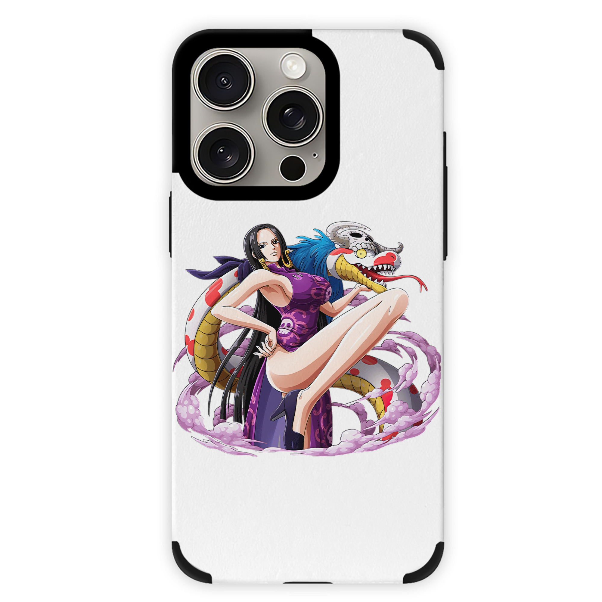 （画像用） ワンピース ボア・ハンコック ONE PIECE Boa·Hancock 【iPhone15ProMax対応】 PUレザー スマホケース 耐衝撃＆黄変防止