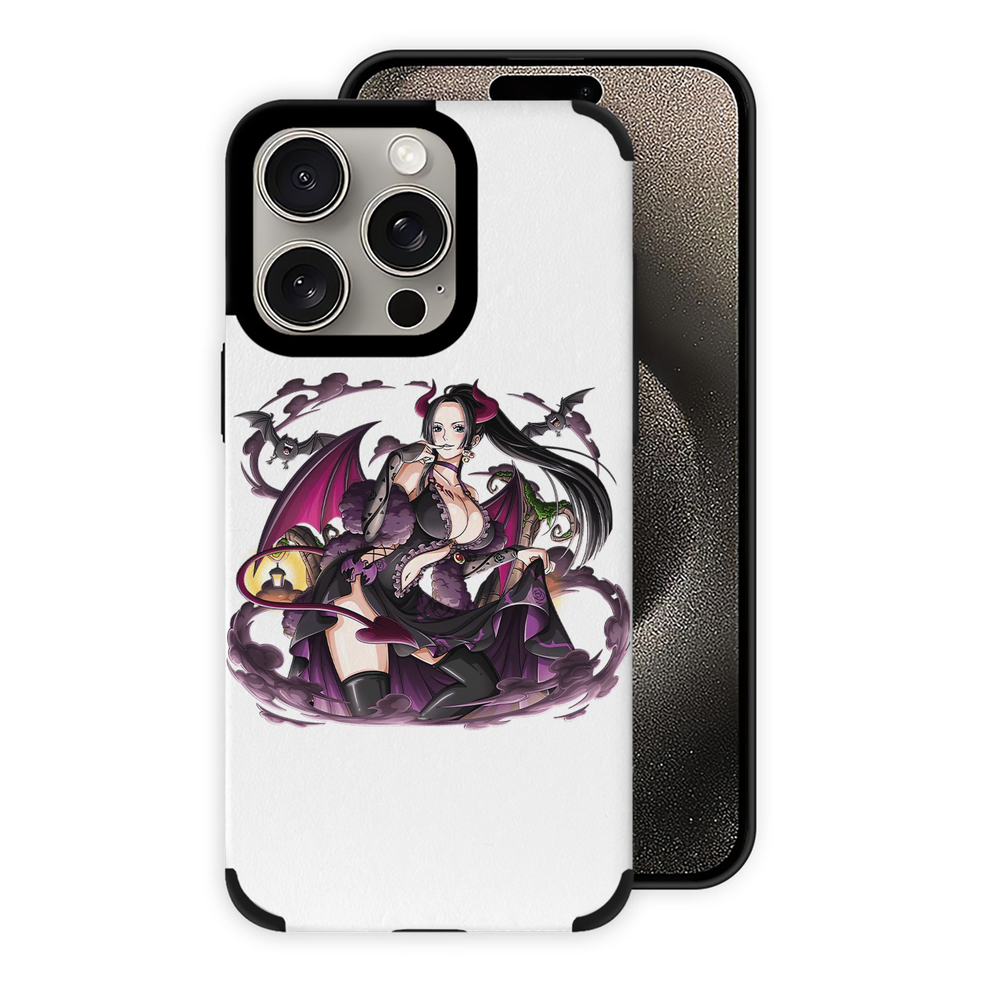 （画像用） ワンピース ボア・ハンコック ONE PIECE Boa·Hancock 【iPhone15ProMax対応】 PUレザー スマホケース 耐衝撃＆黄変防止