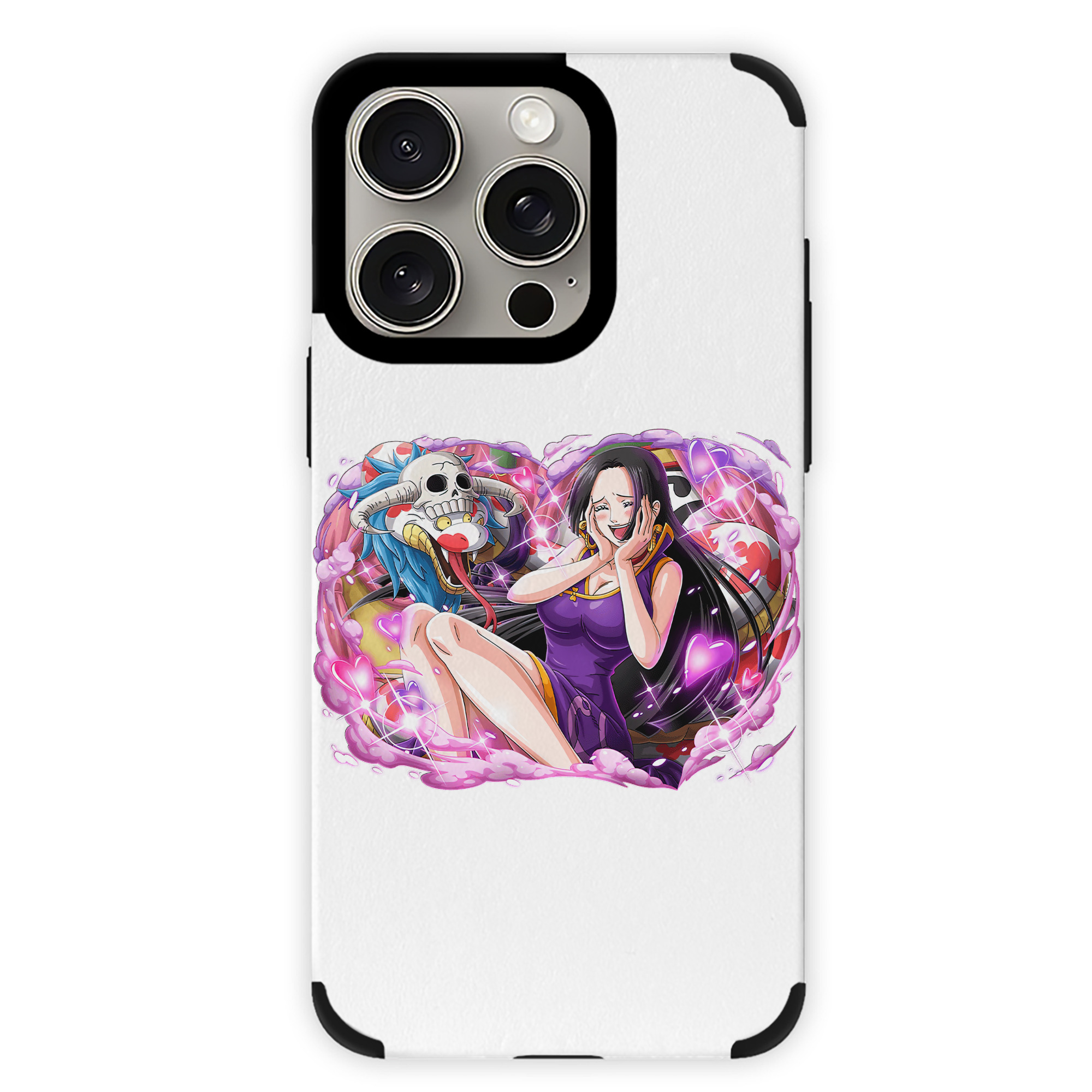 （画像用） ワンピース ボア・ハンコック ONE PIECE Boa·Hancock 【iPhone15ProMax対応】 PUレザー スマホケース 耐衝撃＆黄変防止