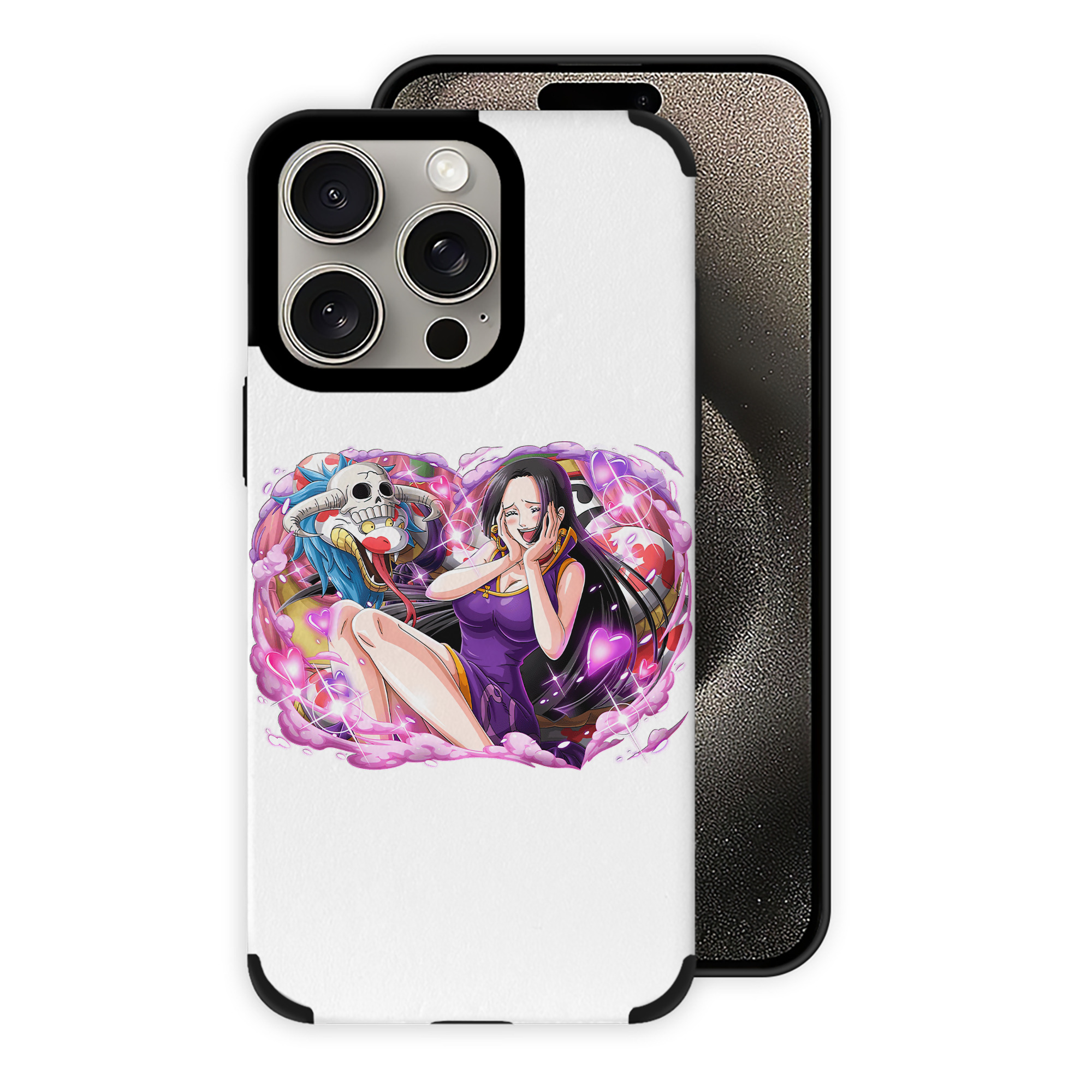 （画像用） ワンピース ボア・ハンコック ONE PIECE Boa·Hancock 【iPhone15ProMax対応】 PUレザー スマホケース 耐衝撃＆黄変防止