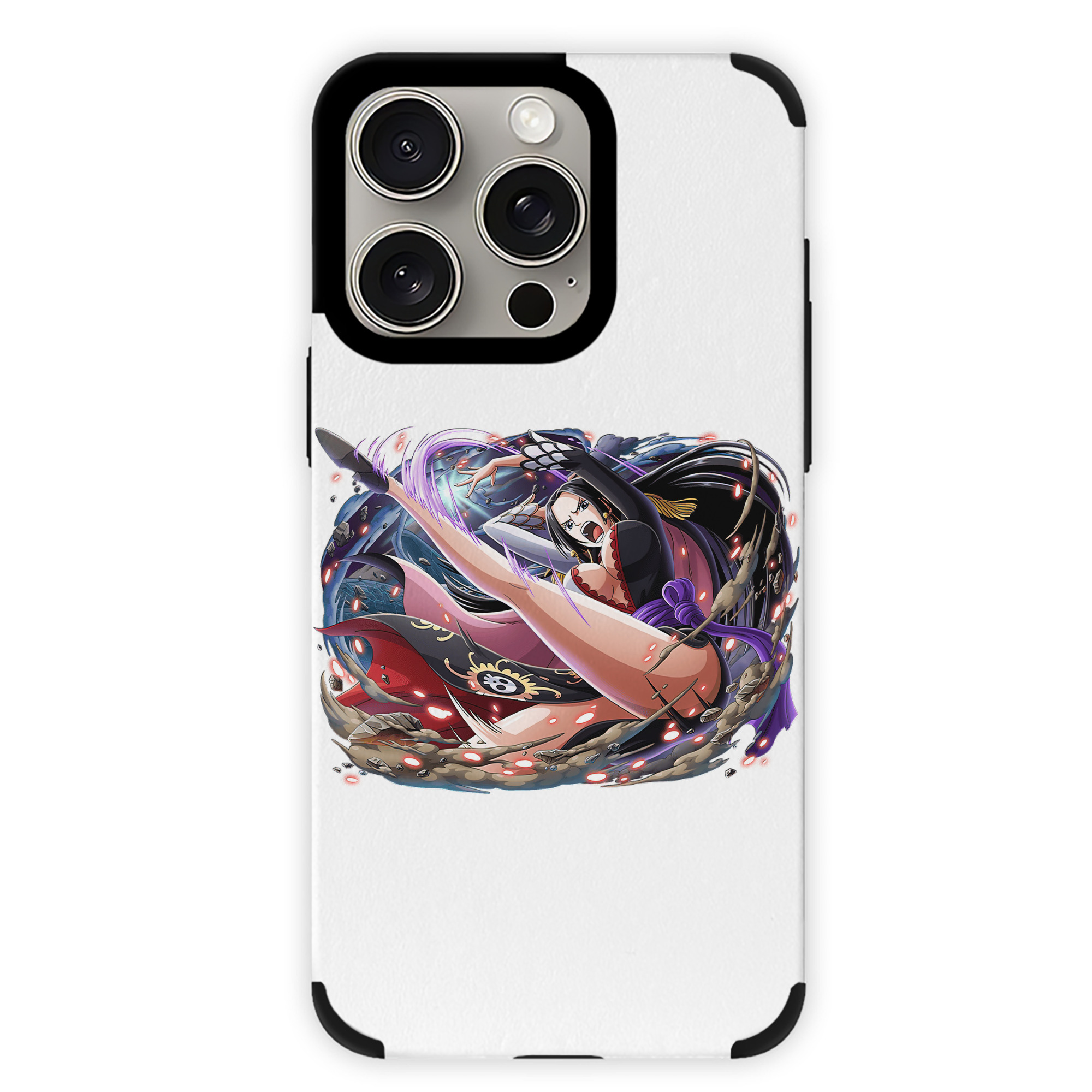 （画像用） ワンピース ボア・ハンコック ONE PIECE Boa·Hancock 【iPhone15ProMax対応】 PUレザー スマホケース 耐衝撃＆黄変防止