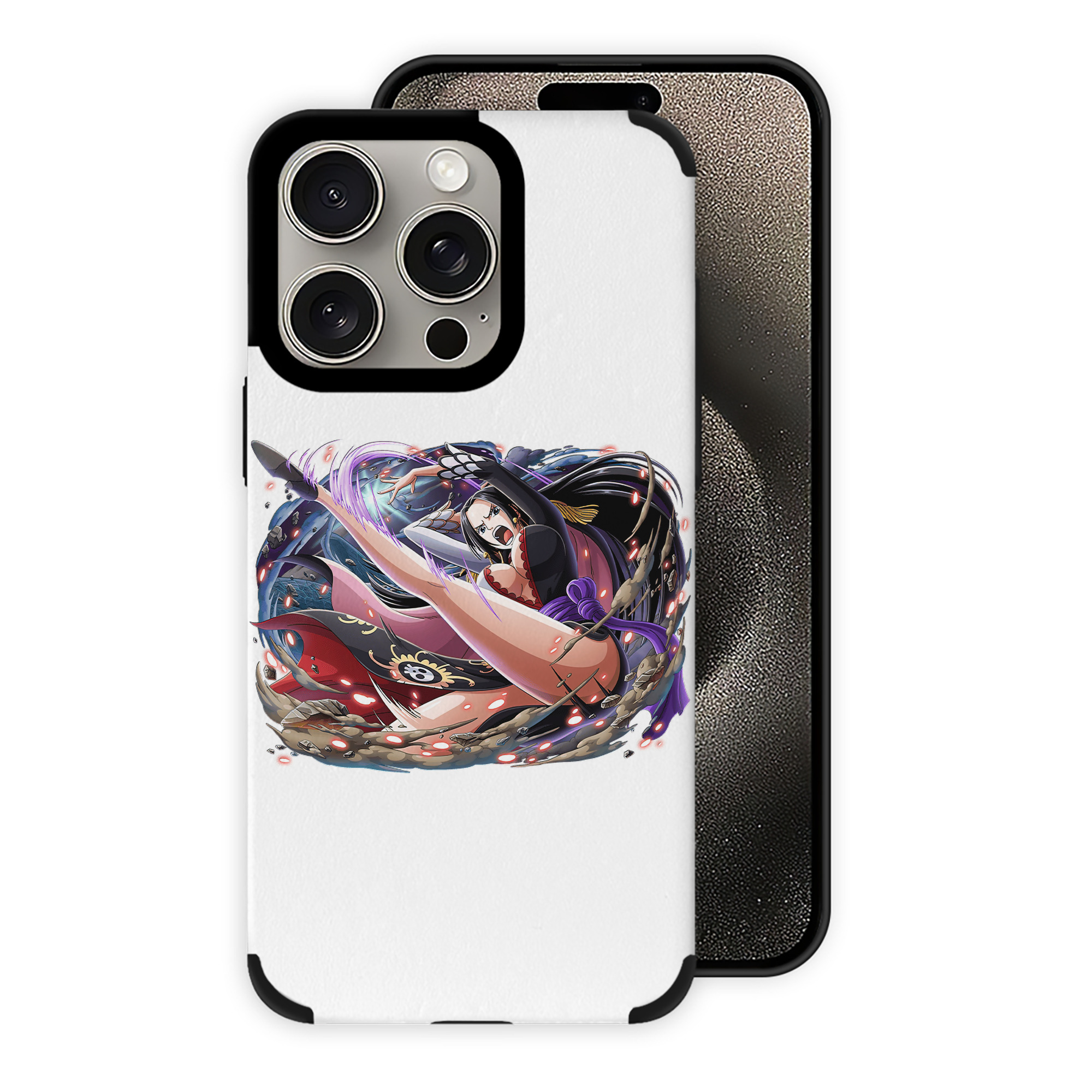 （画像用） ワンピース ボア・ハンコック ONE PIECE Boa·Hancock 【iPhone15ProMax対応】 PUレザー スマホケース 耐衝撃＆黄変防止