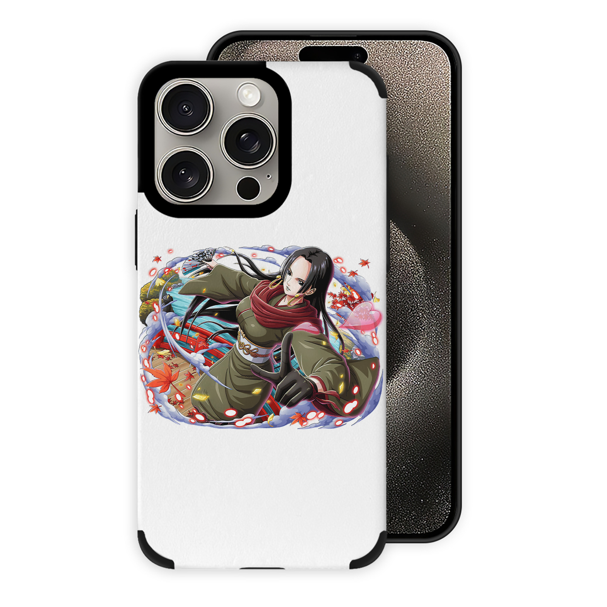 （画像用） ワンピース ボア・ハンコック ONE PIECE Boa·Hancock 【iPhone15ProMax対応】 PUレザー スマホケース 耐衝撃＆黄変防止