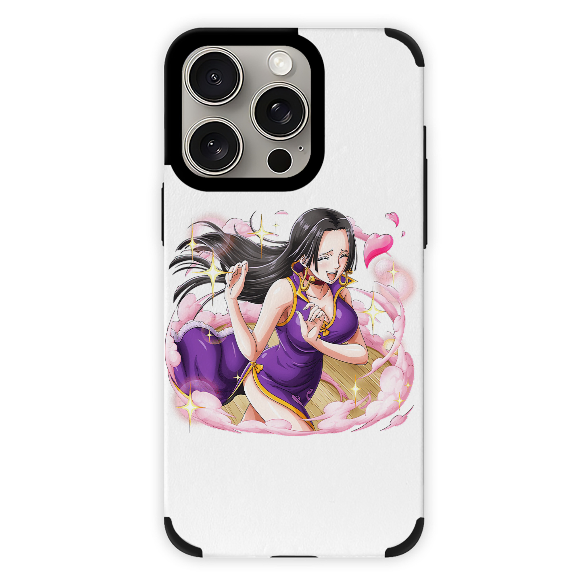 （画像用） ワンピース ボア・ハンコック ONE PIECE Boa·Hancock 【iPhone15ProMax対応】 PUレザー スマホケース 耐衝撃＆黄変防止