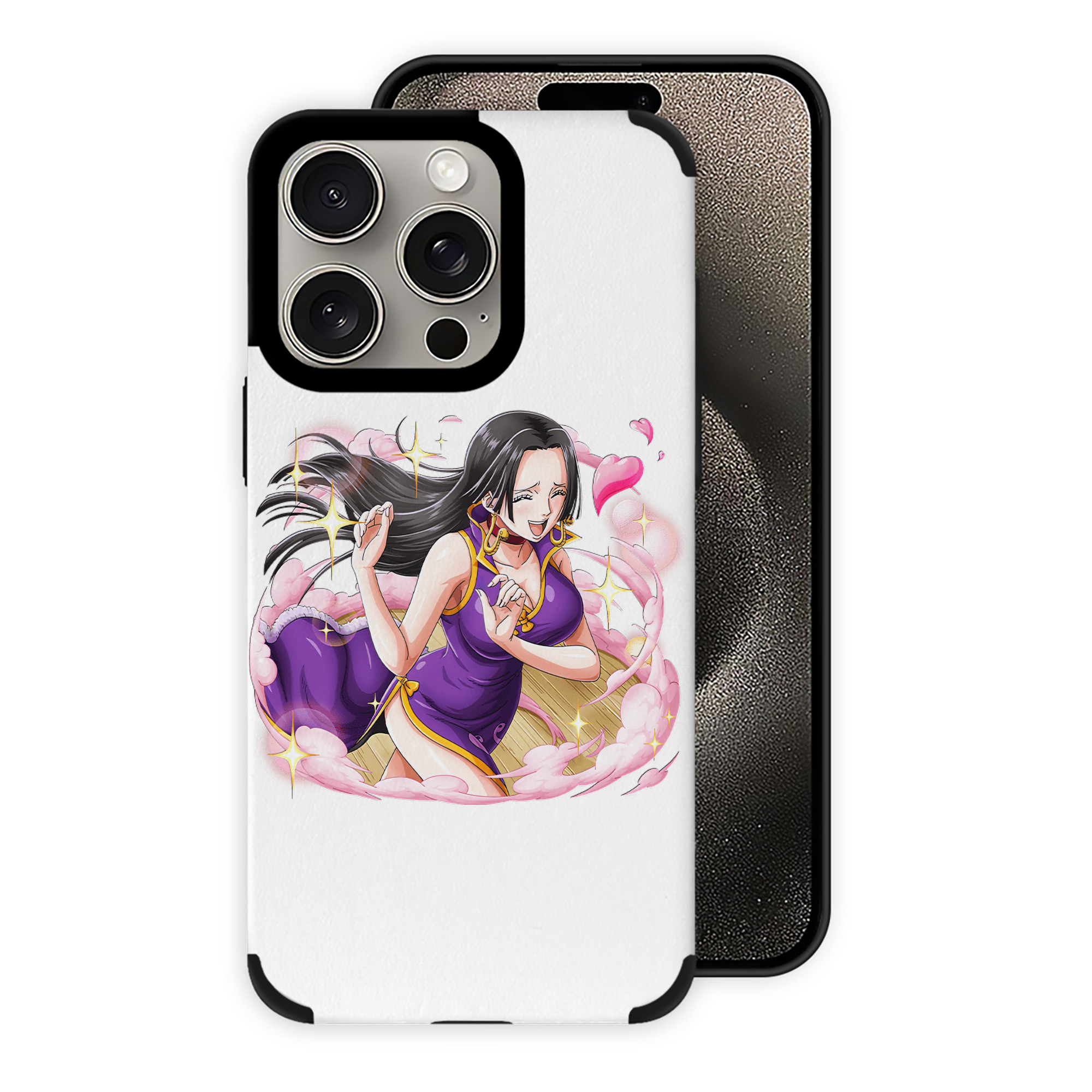 （画像用） ワンピース ボア・ハンコック ONE PIECE Boa·Hancock 【iPhone15ProMax対応】 PUレザー スマホケース 耐衝撃＆黄変防止