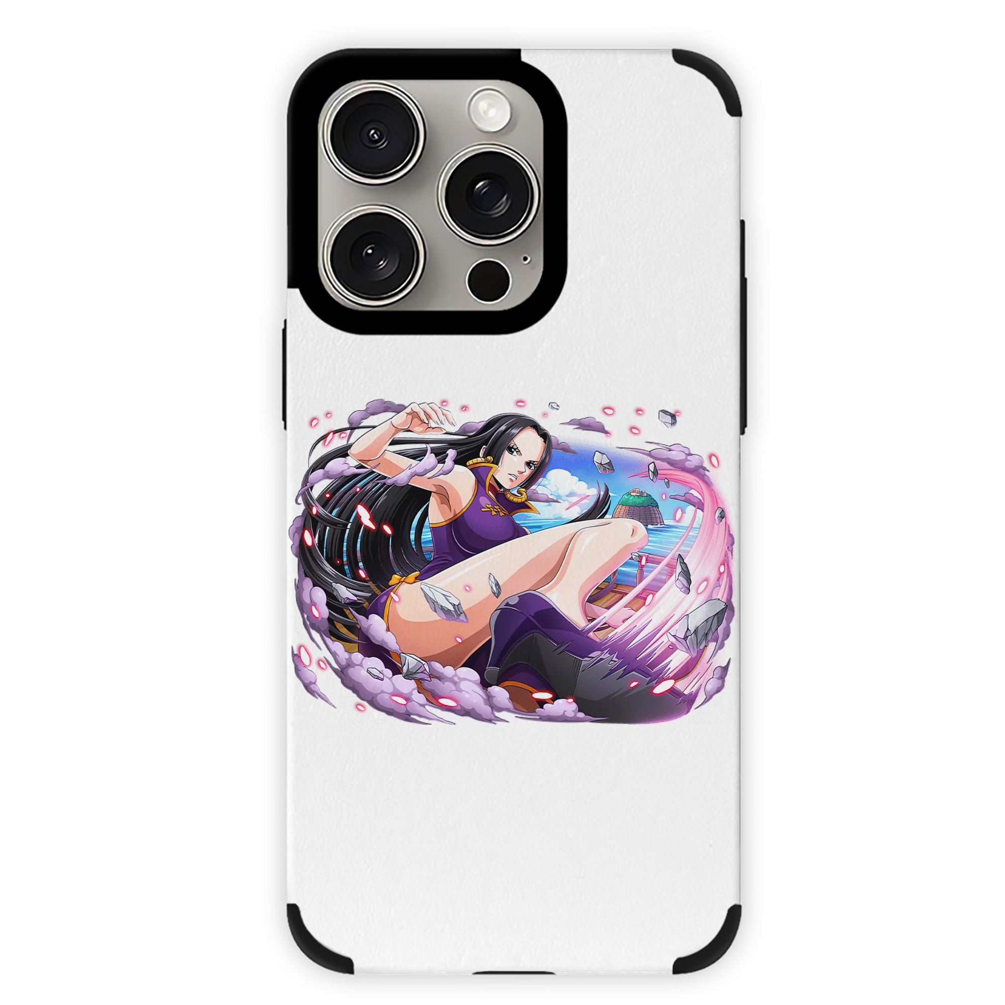 （画像用） ワンピース ボア・ハンコック ONE PIECE Boa·Hancock 【iPhone15ProMax対応】 PUレザー スマホケース 耐衝撃＆黄変防止