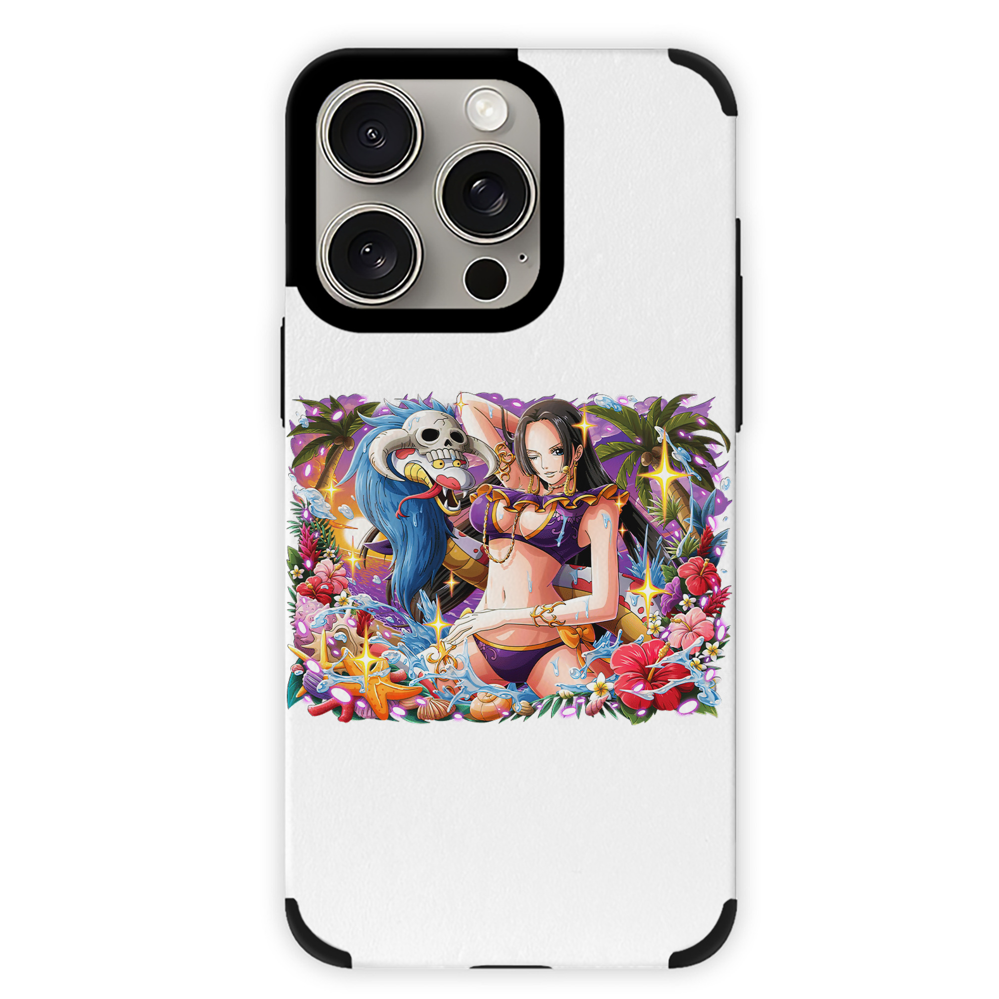 （画像用） ワンピース ボア・ハンコック ONE PIECE Boa·Hancock 【iPhone15ProMax対応】 PUレザー スマホケース 耐衝撃＆黄変防止