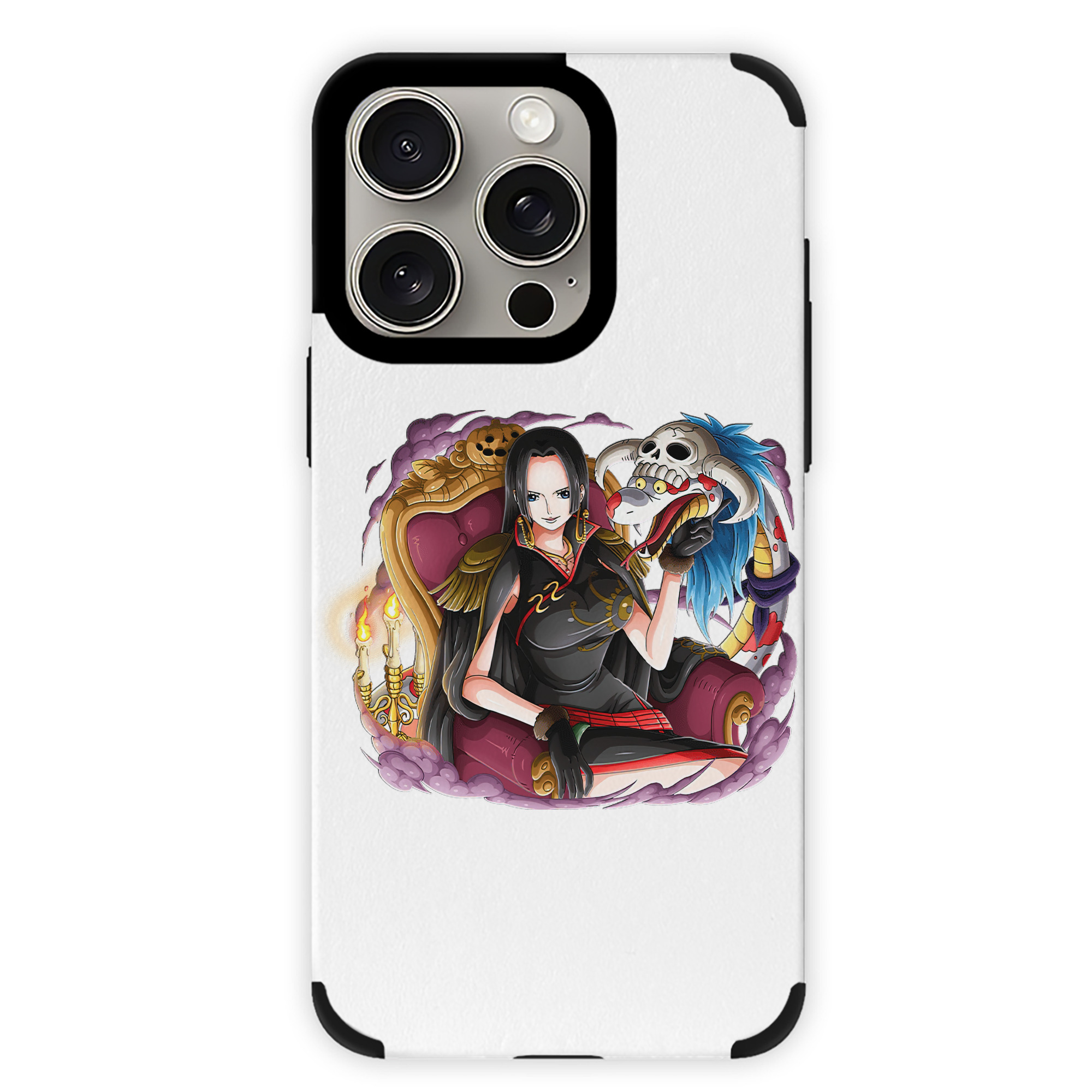 （画像用） ワンピース ボア・ハンコック ONE PIECE Boa·Hancock 【iPhone15ProMax対応】 PUレザー スマホケース 耐衝撃＆黄変防止
