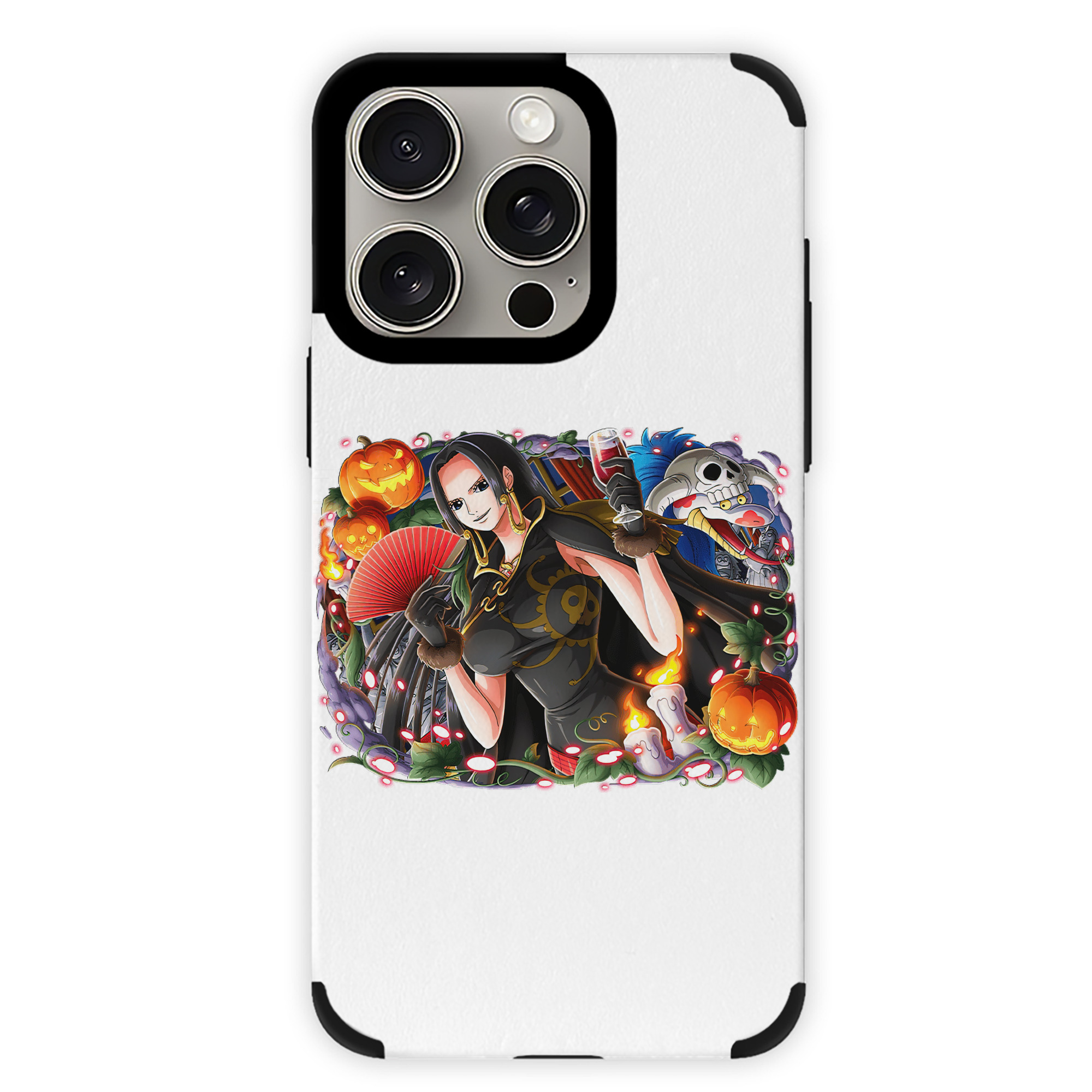 （画像用） ワンピース ボア・ハンコック ONE PIECE Boa·Hancock 【iPhone15ProMax対応】 PUレザー スマホケース 耐衝撃＆黄変防止