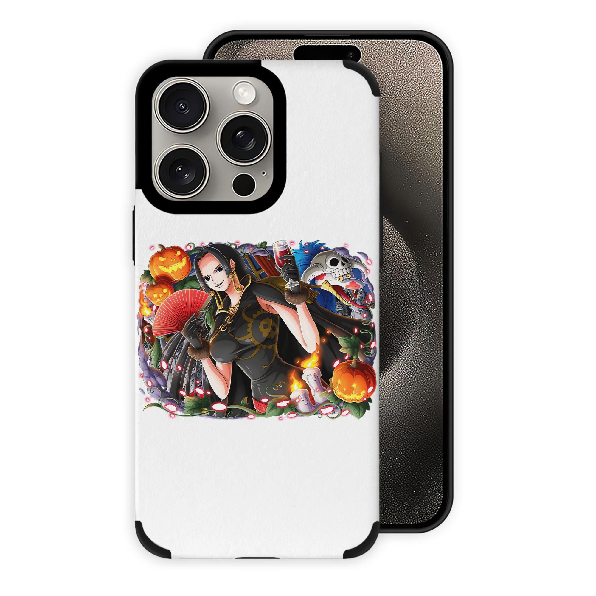 （画像用） ワンピース ボア・ハンコック ONE PIECE Boa·Hancock 【iPhone15ProMax対応】 PUレザー スマホケース 耐衝撃＆黄変防止