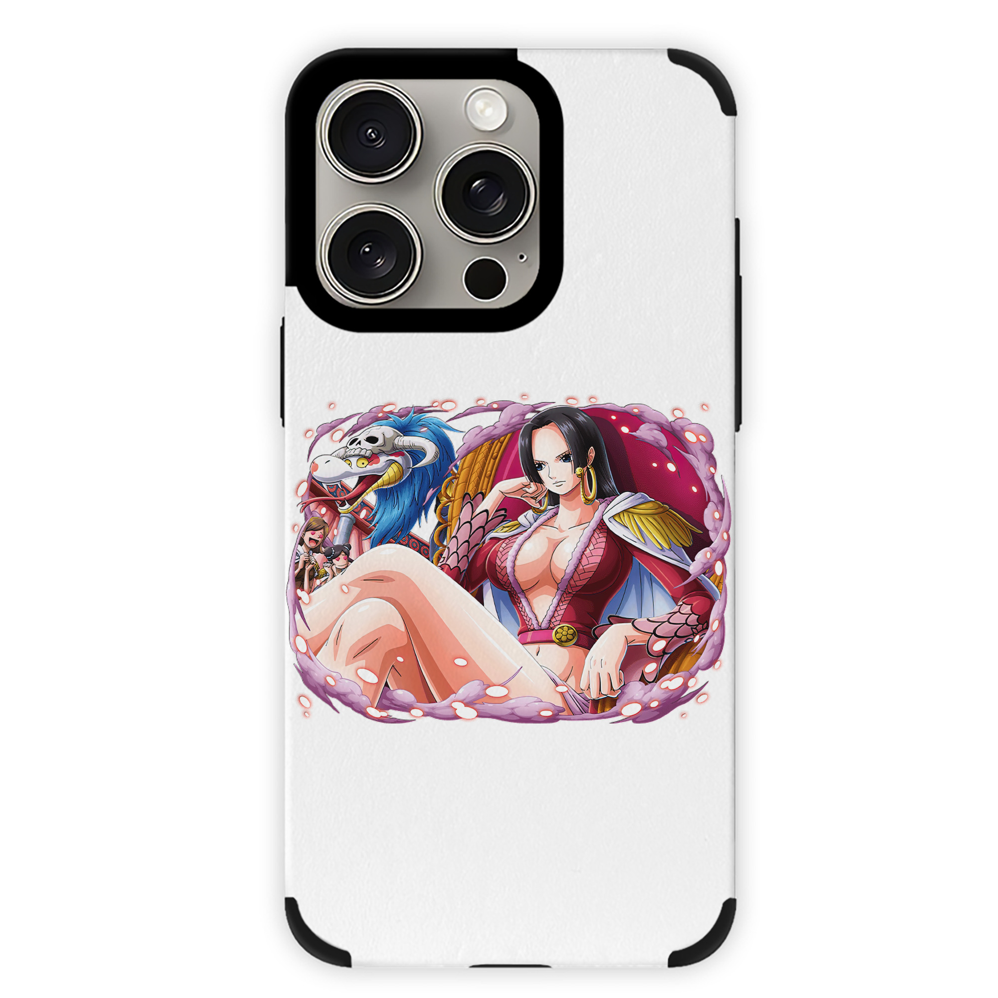（画像用） ワンピース ボア・ハンコック ONE PIECE Boa·Hancock 【iPhone15ProMax対応】 PUレザー スマホケース 耐衝撃＆黄変防止