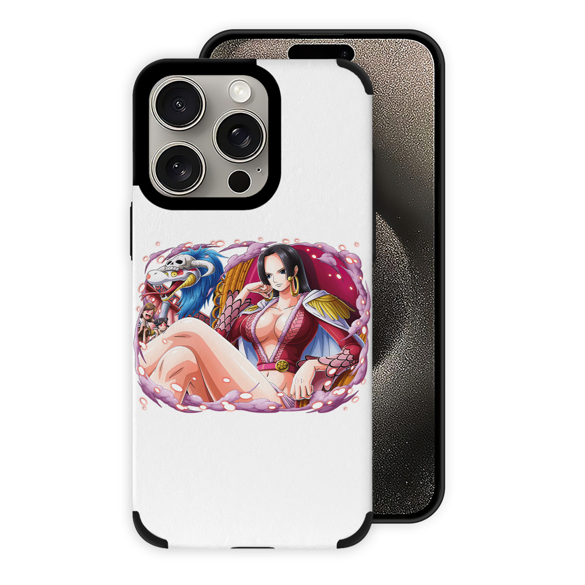（画像用） ワンピース ボア・ハンコック ONE PIECE Boa·Hancock 【iPhone15ProMax対応】 PUレザー スマホケース 耐衝撃＆黄変防止