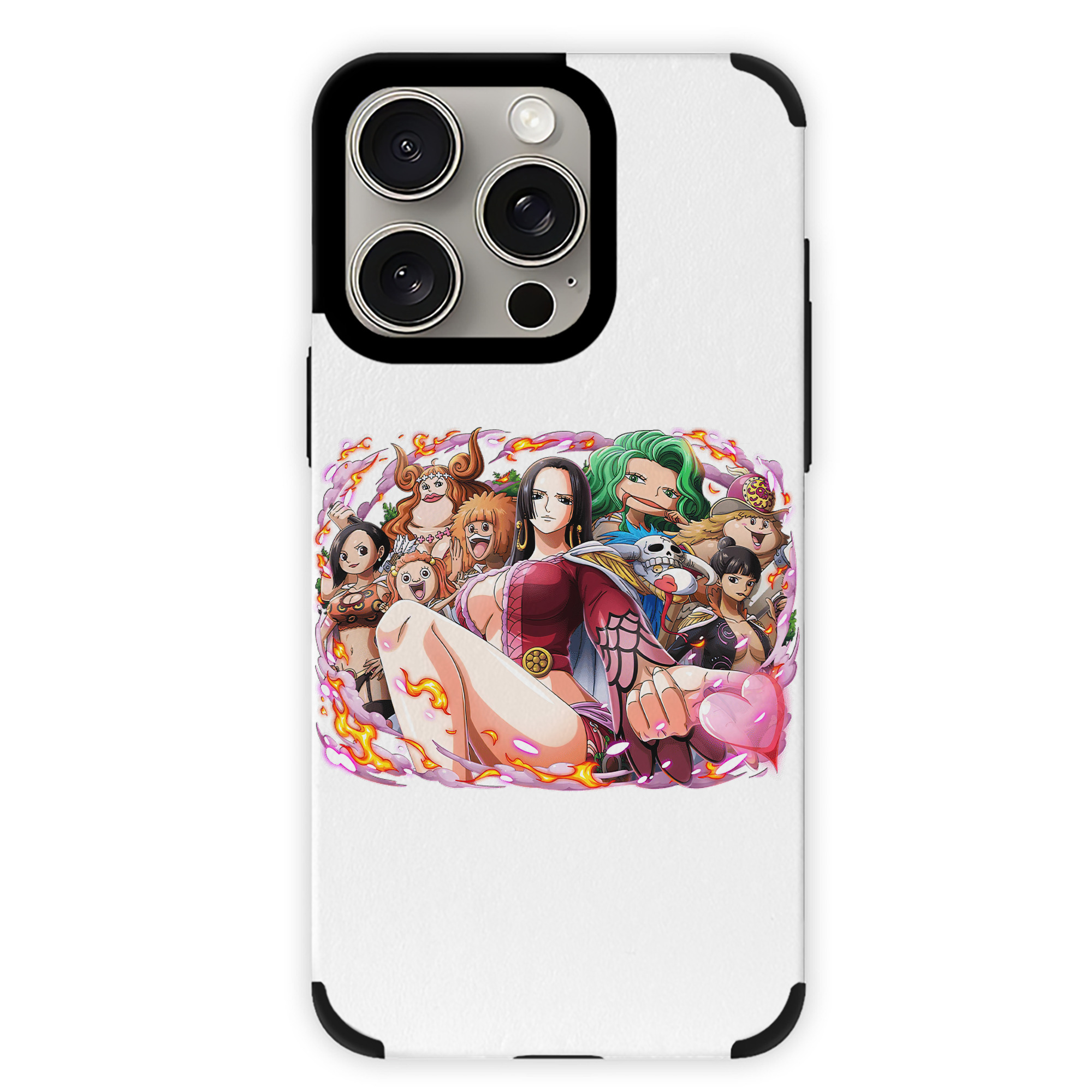 （画像用） ワンピース ボア・ハンコック ONE PIECE Boa·Hancock 【iPhone15ProMax対応】 PUレザー スマホケース 耐衝撃＆黄変防止