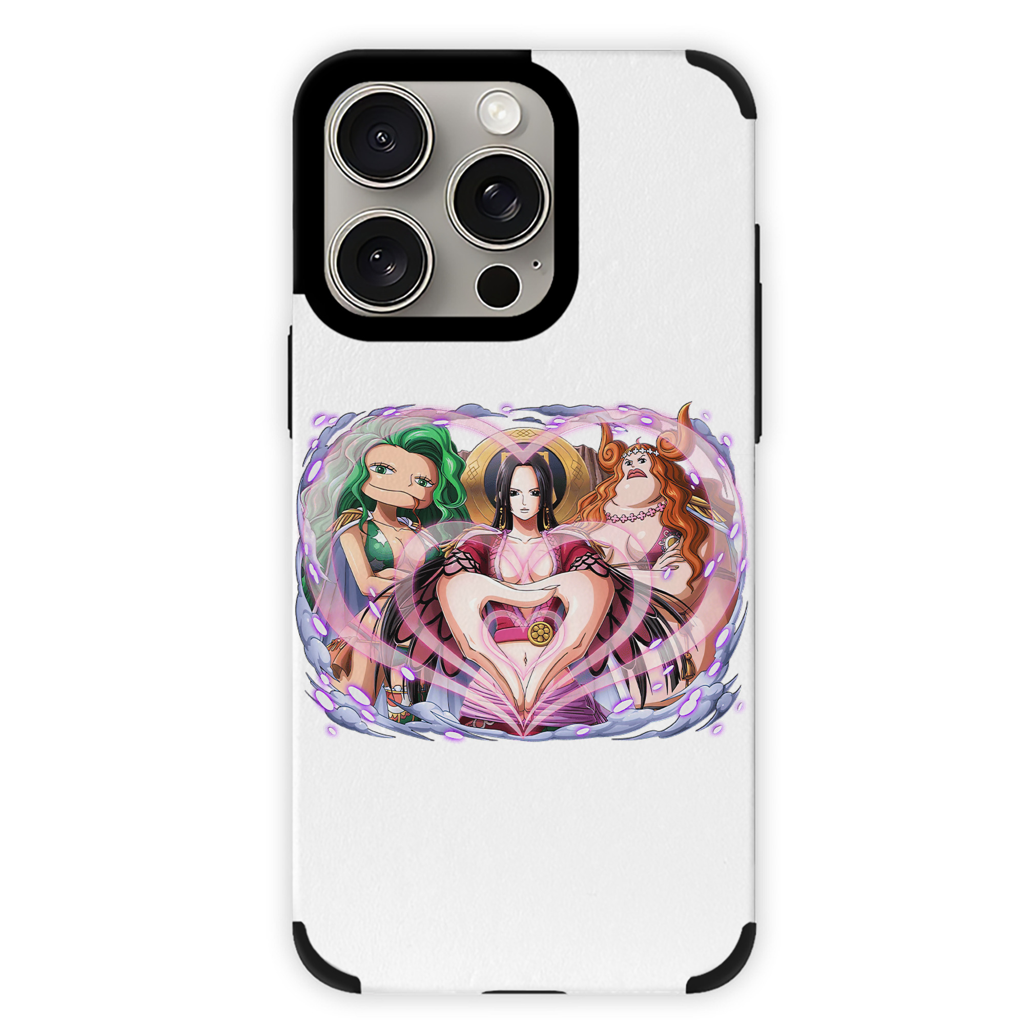 （画像用） ワンピース ボア・ハンコック ONE PIECE Boa·Hancock 【iPhone15ProMax対応】 PUレザー スマホケース 耐衝撃＆黄変防止