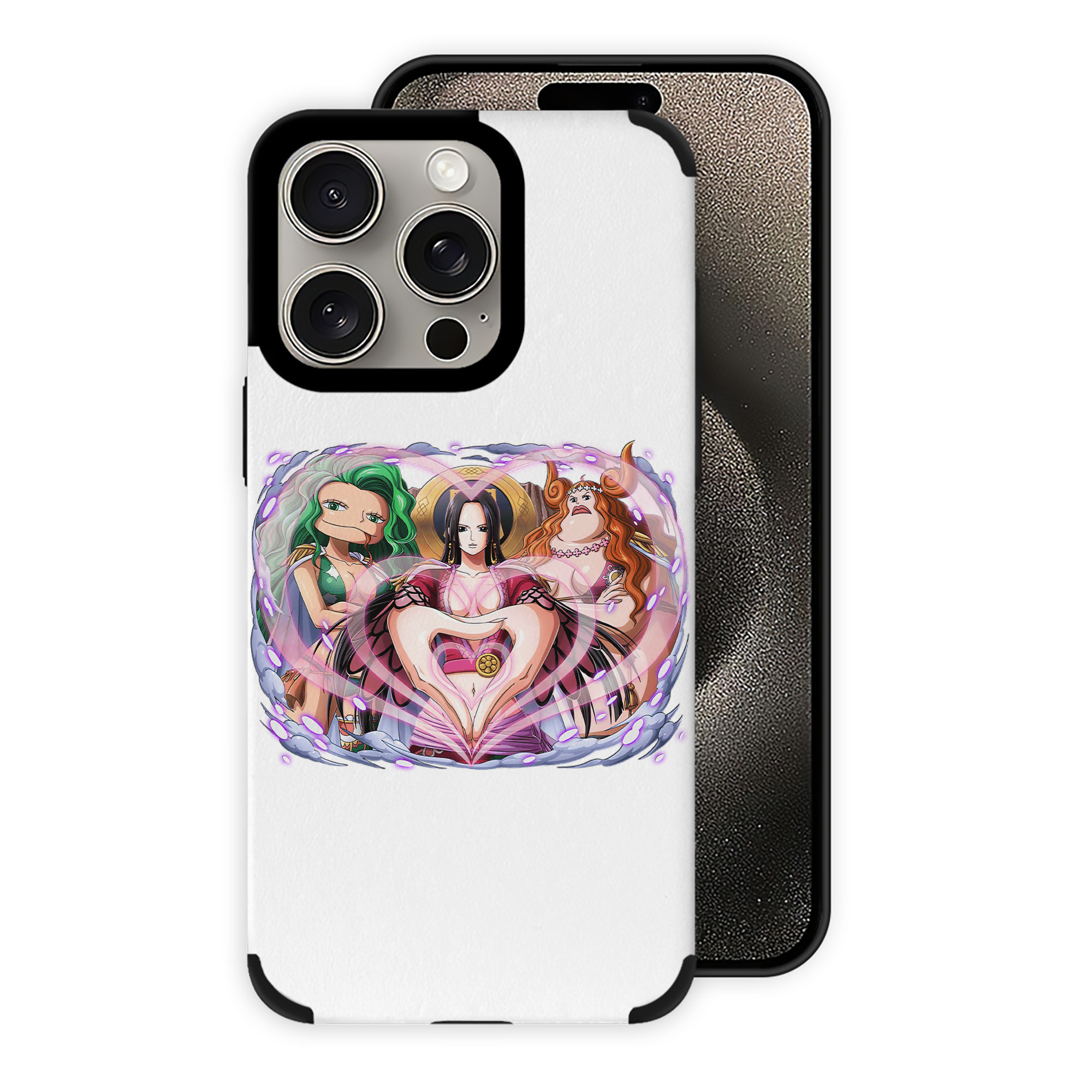 （画像用） ワンピース ボア・ハンコック ONE PIECE Boa·Hancock 【iPhone15ProMax対応】 PUレザー スマホケース 耐衝撃＆黄変防止