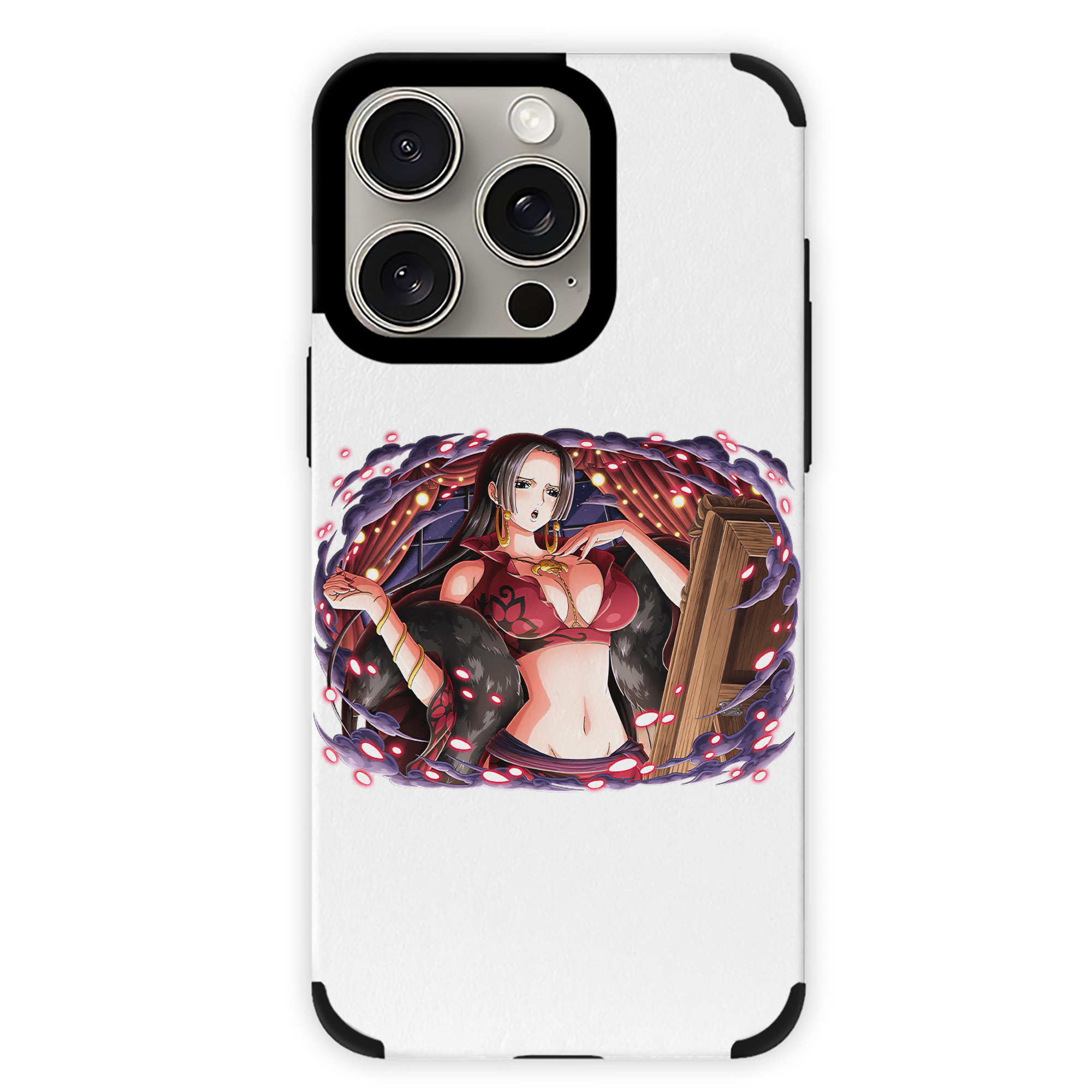 （画像用） ワンピース ボア・ハンコック ONE PIECE Boa·Hancock 【iPhone15ProMax対応】 PUレザー スマホケース 耐衝撃＆黄変防止