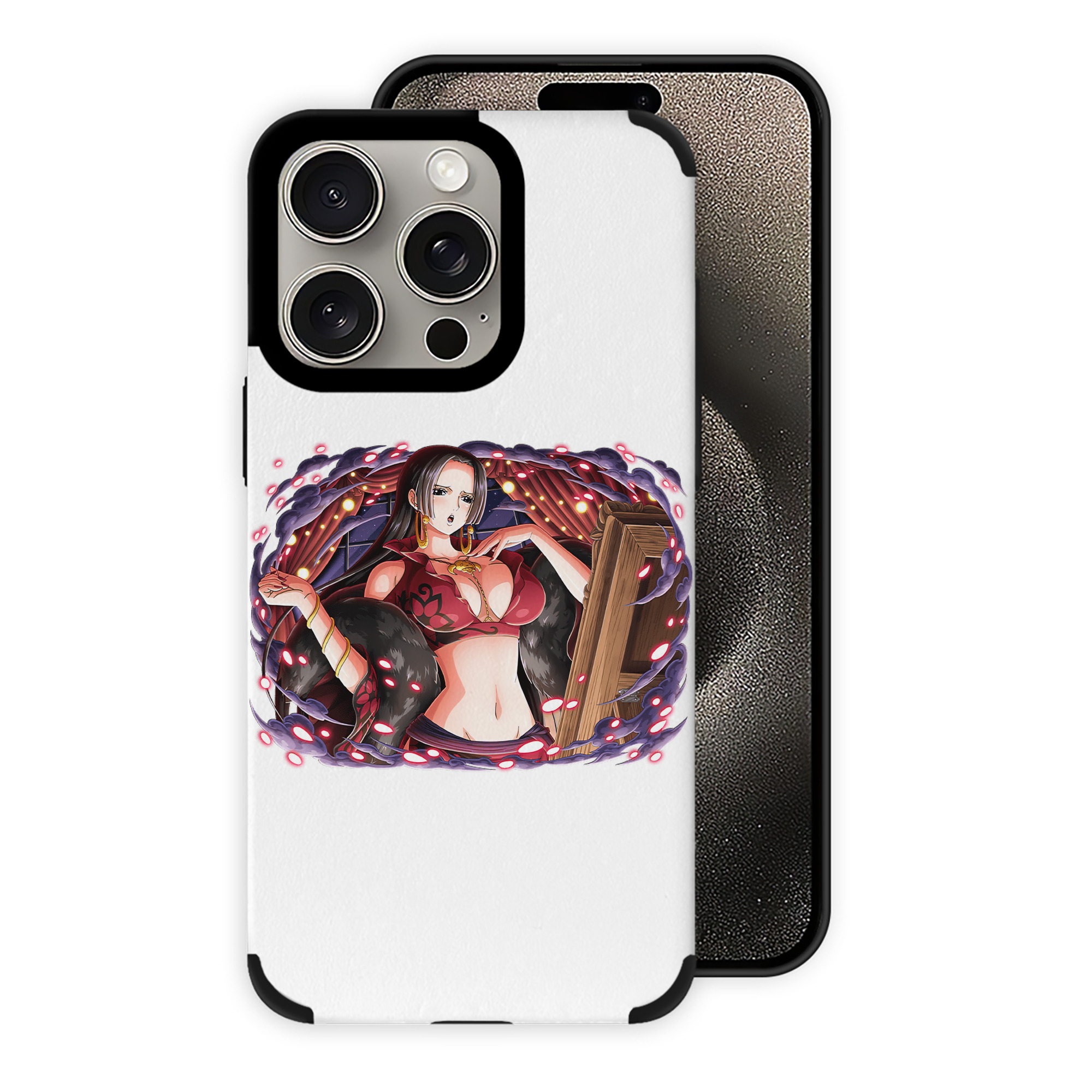 （画像用） ワンピース ボア・ハンコック ONE PIECE Boa·Hancock 【iPhone15ProMax対応】 PUレザー スマホケース 耐衝撃＆黄変防止