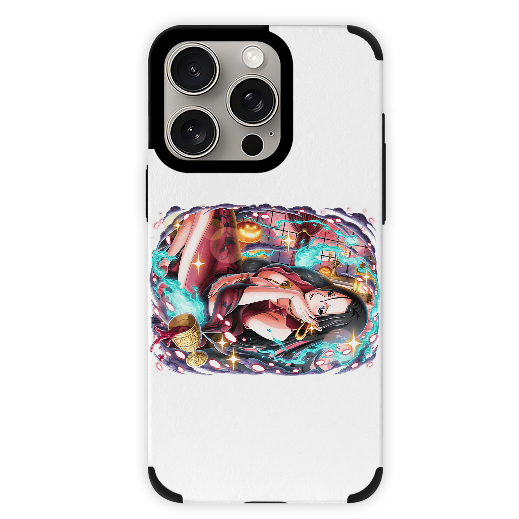 （画像用） ワンピース ボア・ハンコック ONE PIECE Boa·Hancock 【iPhone15ProMax対応】 PUレザー スマホケース 耐衝撃＆黄変防止