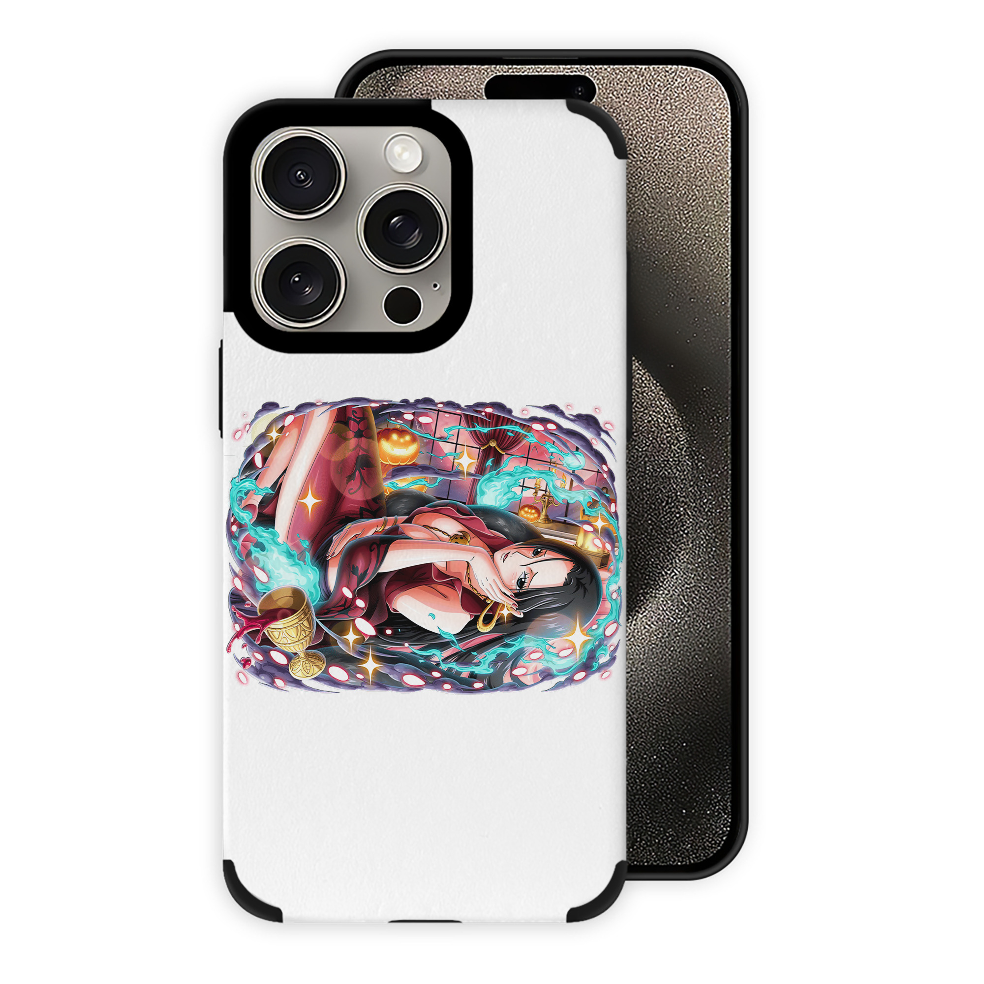 （画像用） ワンピース ボア・ハンコック ONE PIECE Boa·Hancock 【iPhone15ProMax対応】 PUレザー スマホケース 耐衝撃＆黄変防止