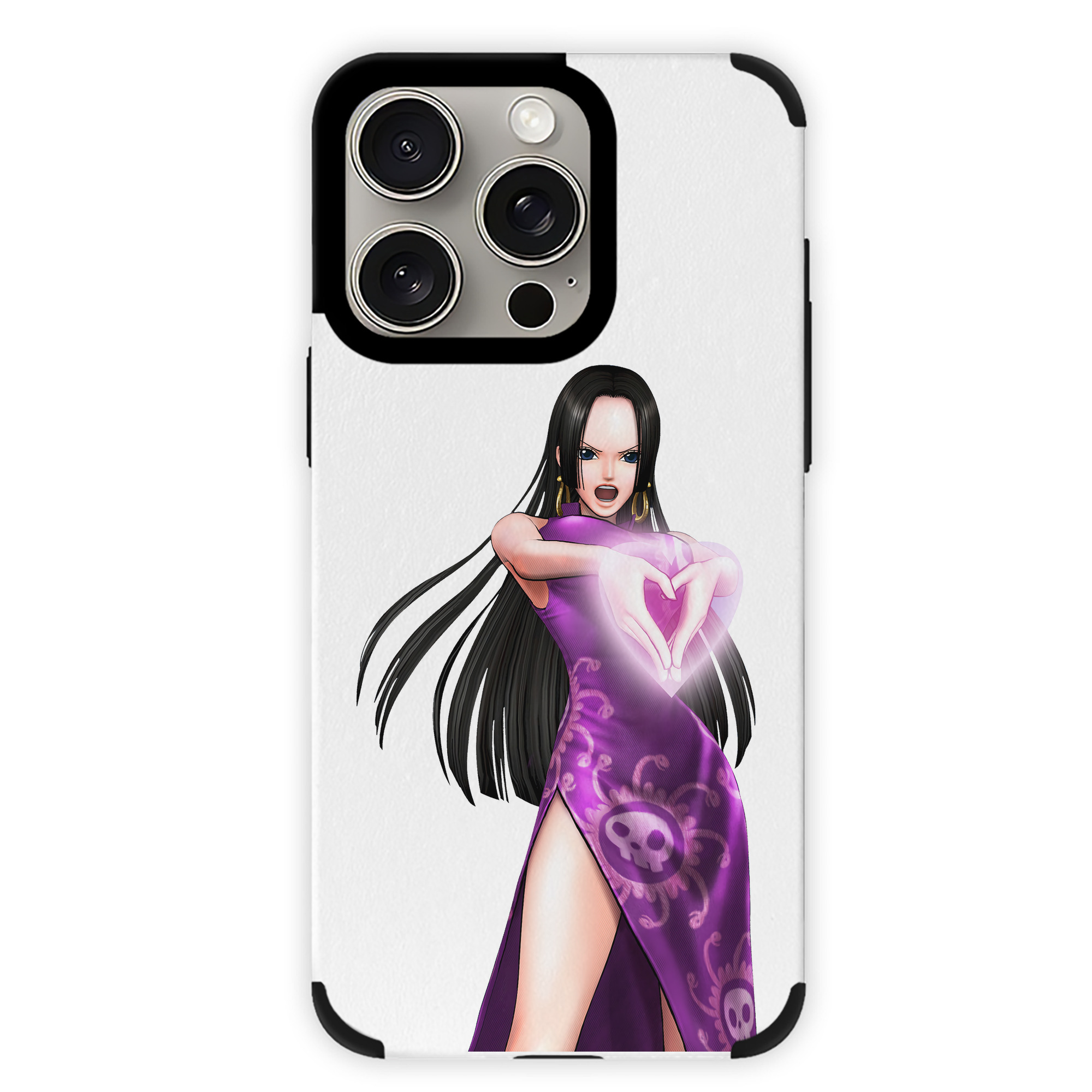（画像用） ワンピース ボア・ハンコック ONE PIECE Boa·Hancock 【iPhone15ProMax対応】 PUレザー スマホケース 耐衝撃＆黄変防止