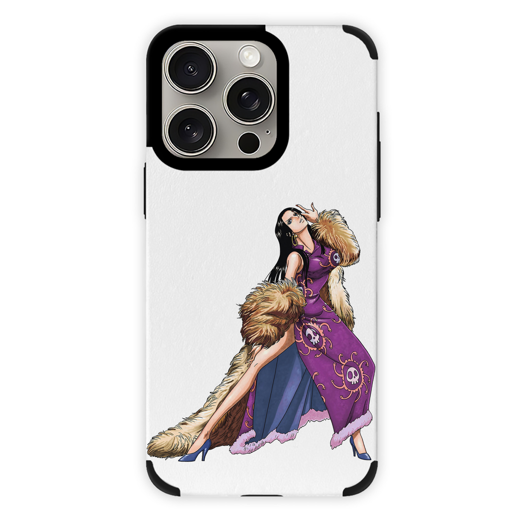 （画像用） ワンピース ボア・ハンコック ONE PIECE Boa·Hancock 【iPhone15ProMax対応】 PUレザー スマホケース 耐衝撃＆黄変防止