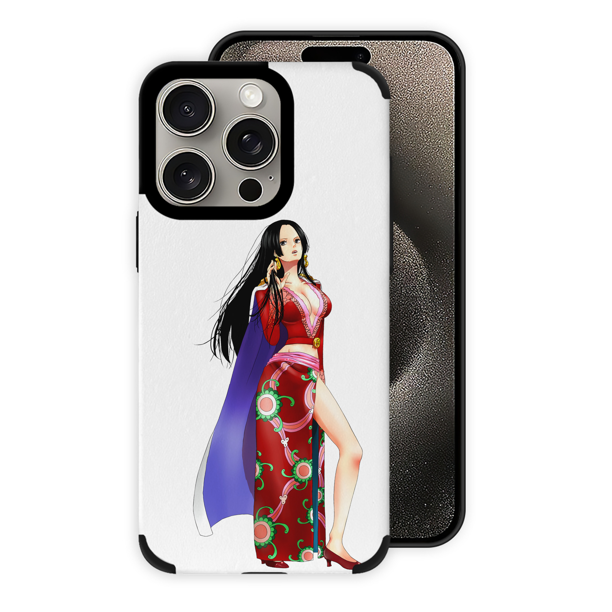 （画像用） ワンピース ボア・ハンコック ONE PIECE Boa·Hancock 【iPhone15ProMax対応】 PUレザー スマホケース 耐衝撃＆黄変防止