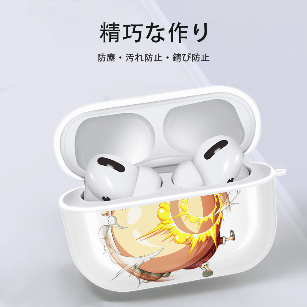 ワンピース モンキー・D・ルフィ ONE PIECE Monkey D. Luffy 【AirPods Pro用】ハードシェル保護ケース 耐衝撃・防指紋・カラビナ付き商品仕様