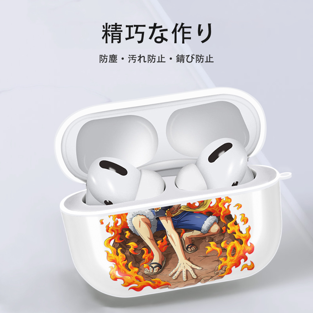 ワンピース モンキー・D・ルフィ ONE PIECE Monkey D. Luffy 【AirPods Pro用】ハードシェル保護ケース 耐衝撃・防指紋・カラビナ付き商品仕様