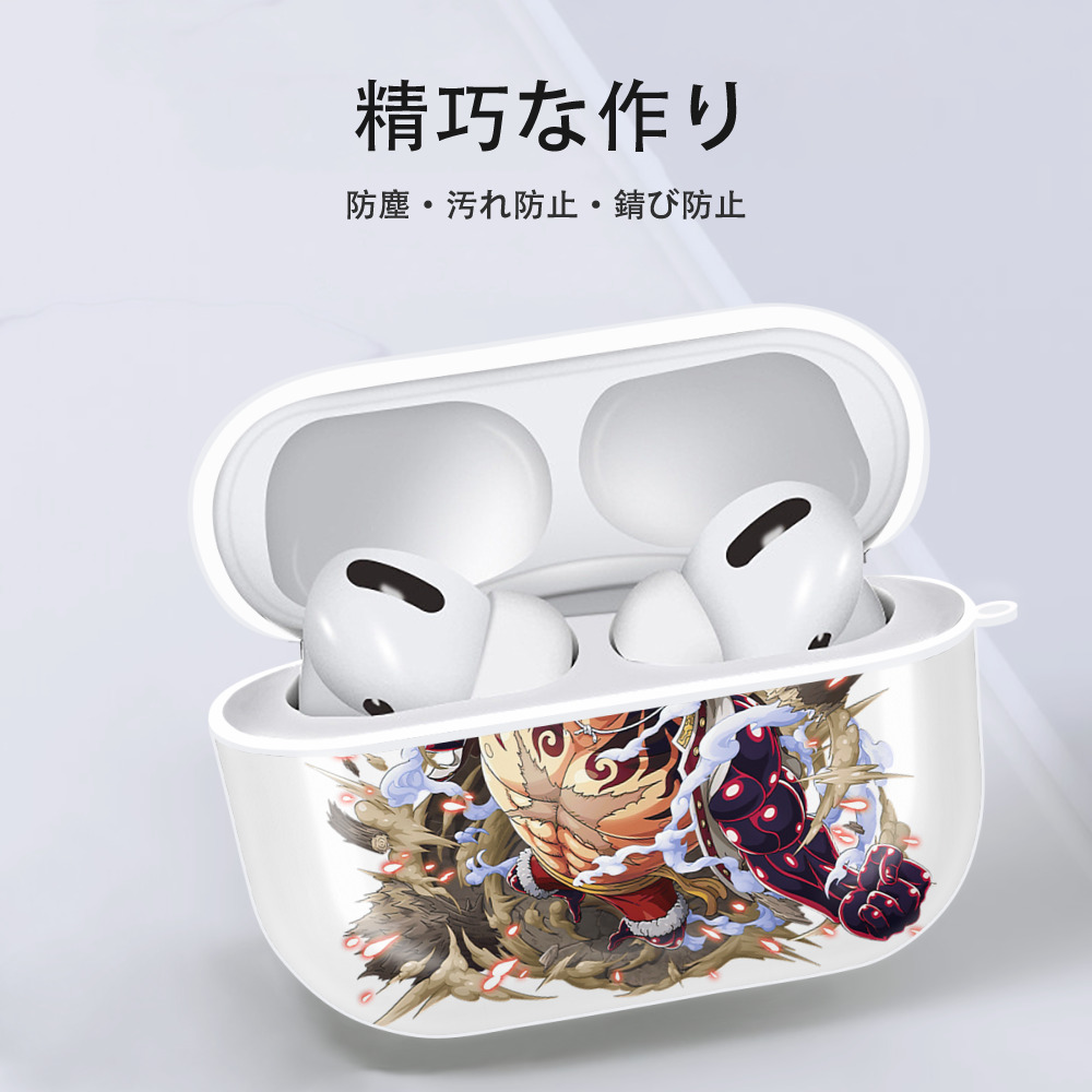 ワンピース モンキー・D・ルフィ ONE PIECE Monkey D. Luffy 【AirPods Pro用】ハードシェル保護ケース 耐衝撃・防指紋・カラビナ付き商品仕様