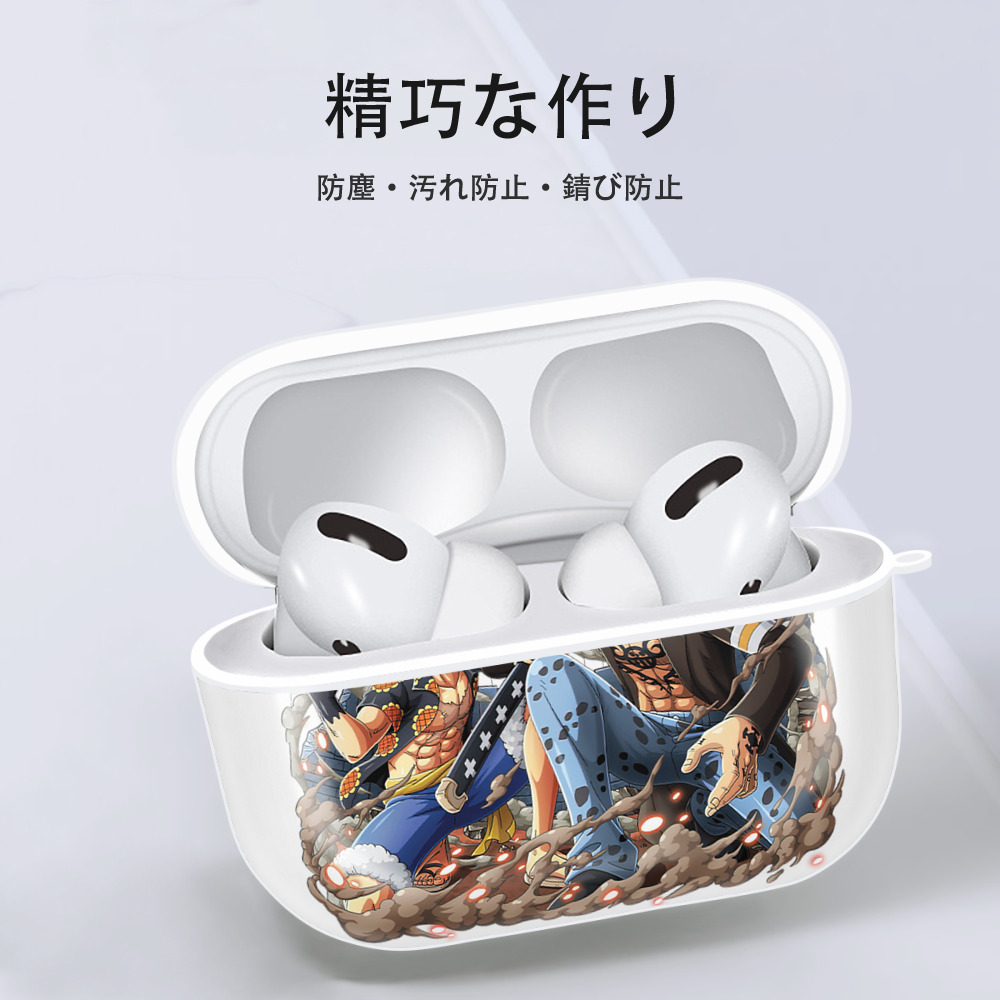 ワンピース モンキー・D・ルフィ ONE PIECE Monkey D. Luffy 【AirPods Pro用】ハードシェル保護ケース 耐衝撃・防指紋・カラビナ付き商品仕様