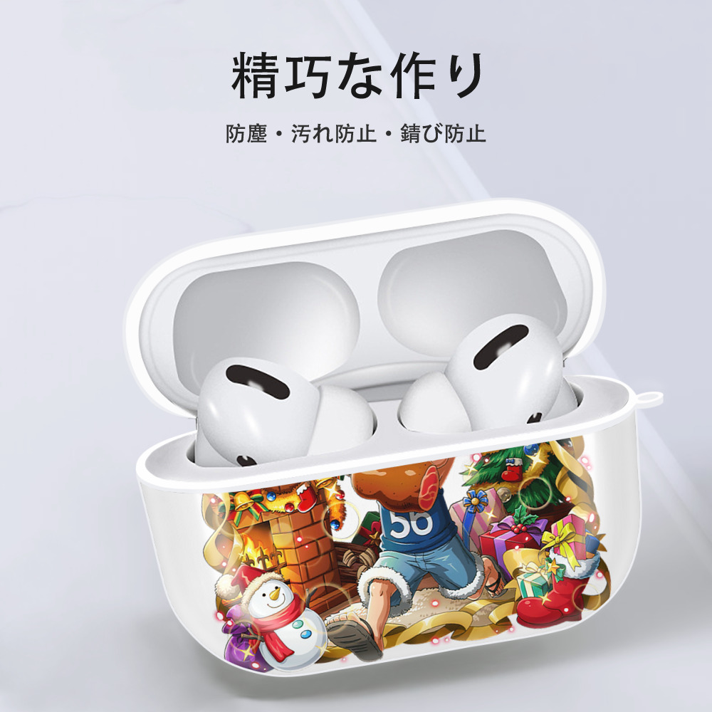 ワンピース モンキー・D・ルフィ ONE PIECE Monkey D. Luffy 【AirPods Pro用】ハードシェル保護ケース 耐衝撃・防指紋・カラビナ付き商品仕様