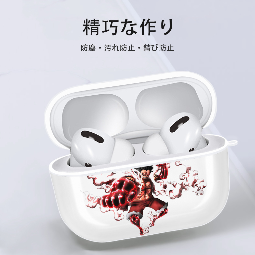 ワンピース モンキー・D・ルフィ ONE PIECE Monkey D. Luffy 【AirPods Pro用】ハードシェル保護ケース 耐衝撃・防指紋・カラビナ付き商品仕様