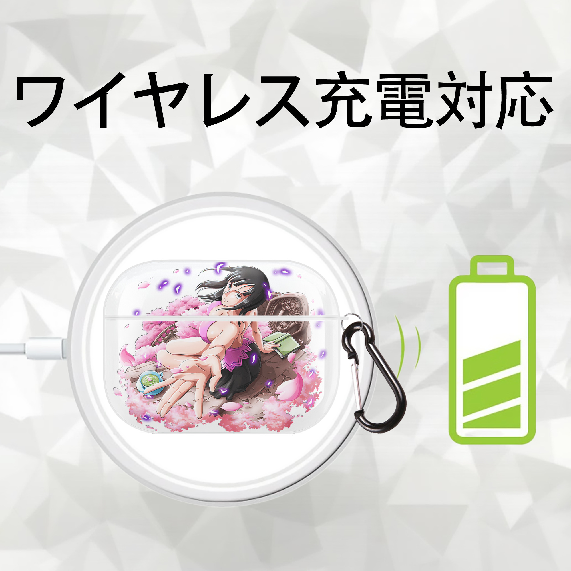 ワンピース ニコ・ロビン ONE PIECE Nico Robin 【AirPods Pro用】ハードシェル保護ケース 耐衝撃・防指紋・カラビナ付き商品仕様