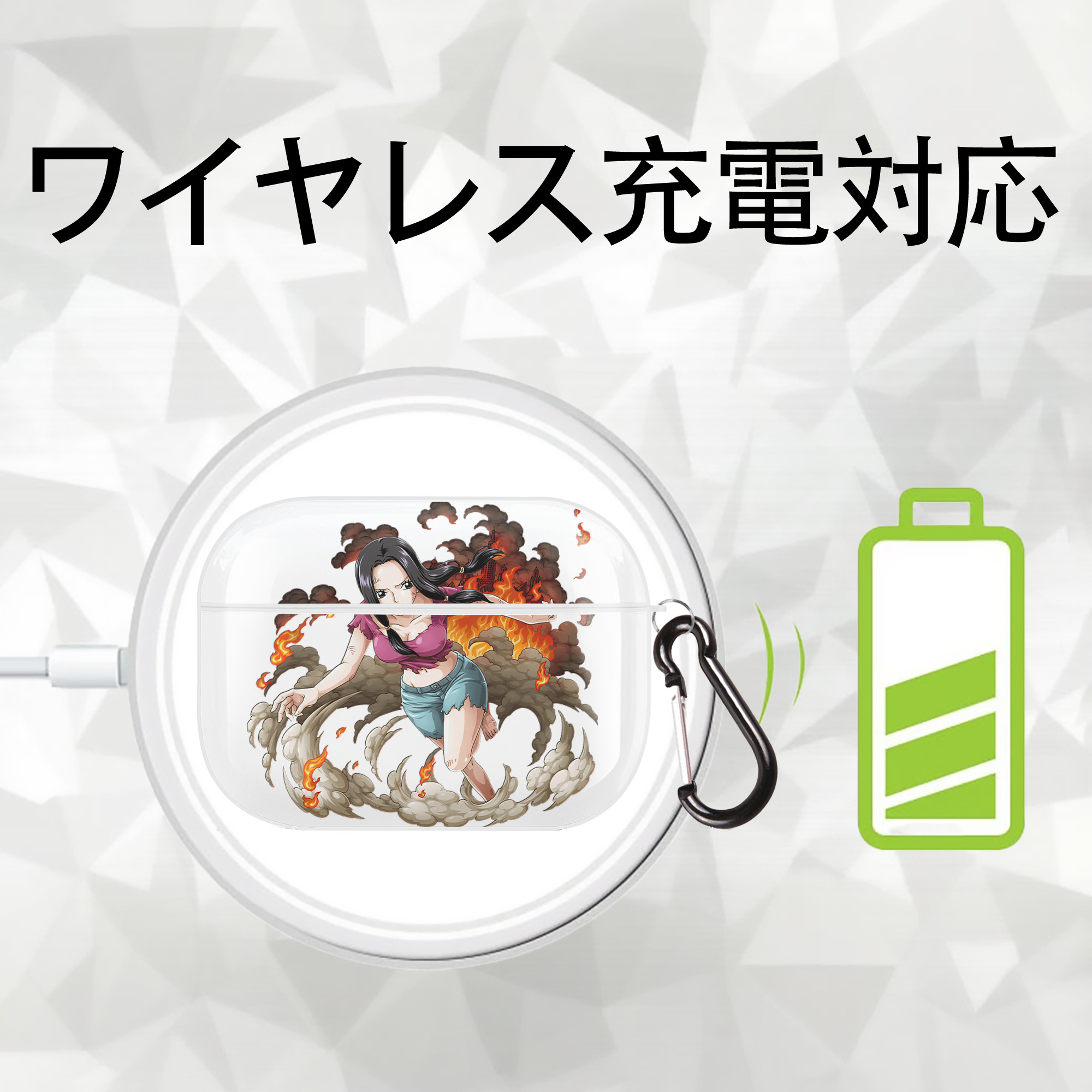 ワンピース ニコ・ロビン ONE PIECE Nico Robin 【AirPods Pro用】ハードシェル保護ケース 耐衝撃・防指紋・カラビナ付き商品仕様