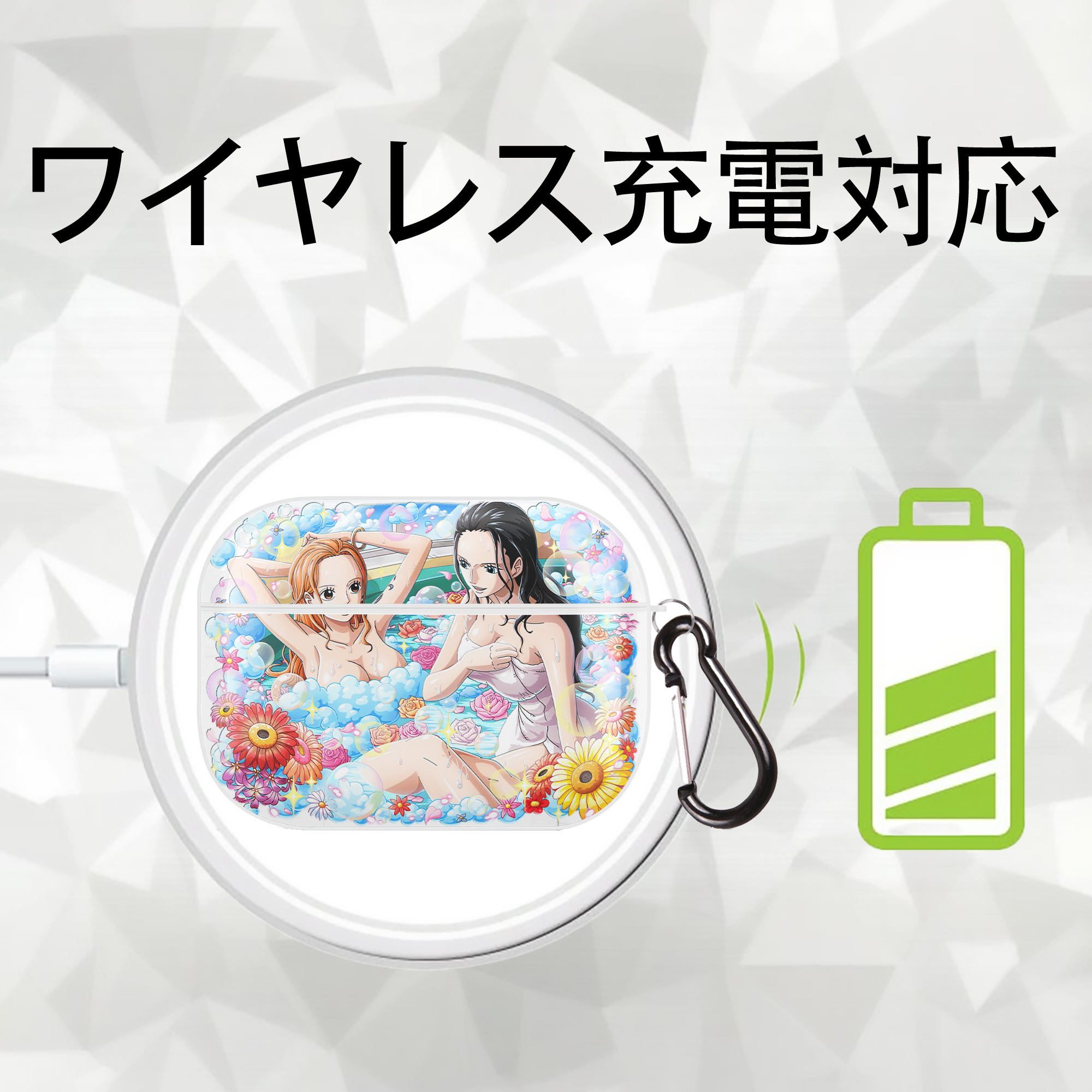 ワンピース ニコ・ロビン ONE PIECE Nico Robin 【AirPods Pro用】ハードシェル保護ケース 耐衝撃・防指紋・カラビナ付き商品仕様