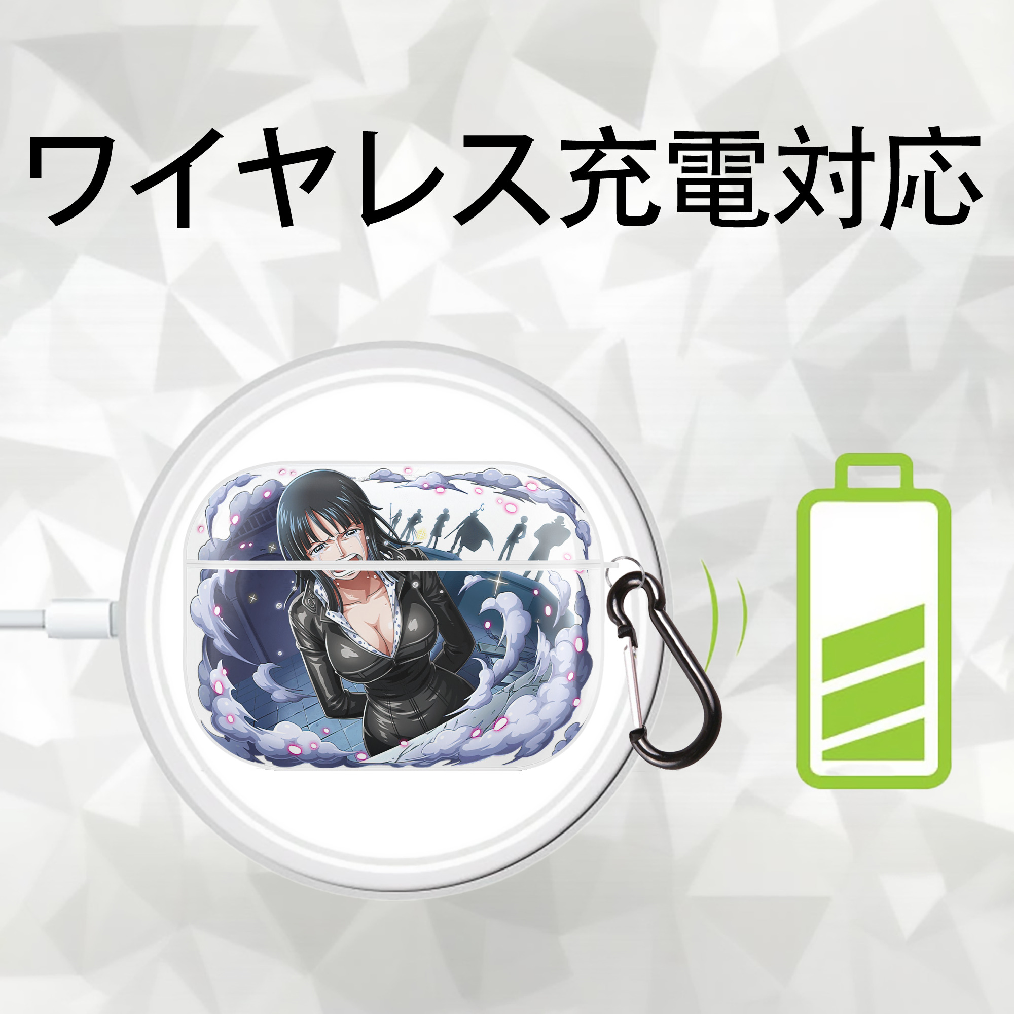 ワンピース ニコ・ロビン ONE PIECE Nico Robin 【AirPods Pro用】ハードシェル保護ケース 耐衝撃・防指紋・カラビナ付き商品仕様