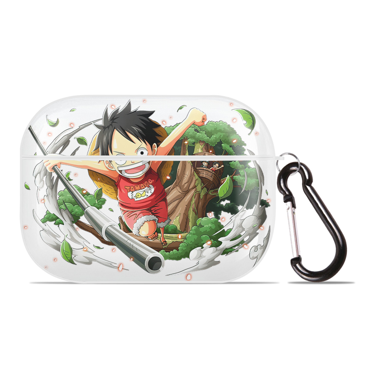 ワンピース モンキー・D・ルフィ ONE PIECE Monkey D. Luffy 【AirPods Pro用】ハードシェル保護ケース 耐衝撃・防指紋・カラビナ付き商品仕様