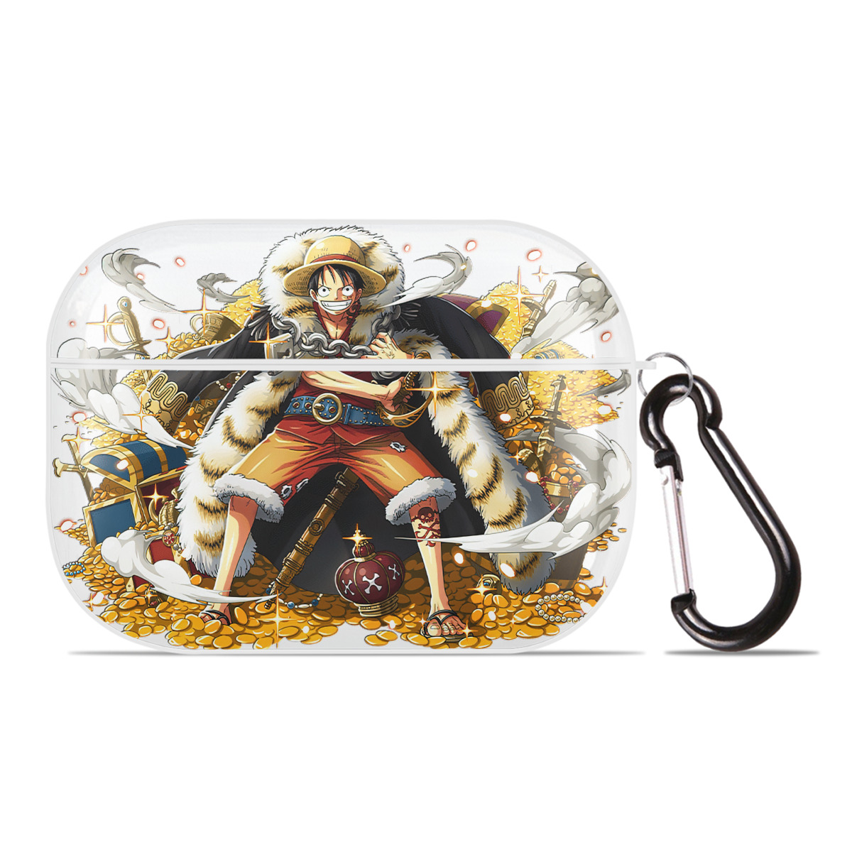 ワンピース モンキー・D・ルフィ ONE PIECE Monkey D. Luffy 【AirPods Pro用】ハードシェル保護ケース 耐衝撃・防指紋・カラビナ付き商品仕様