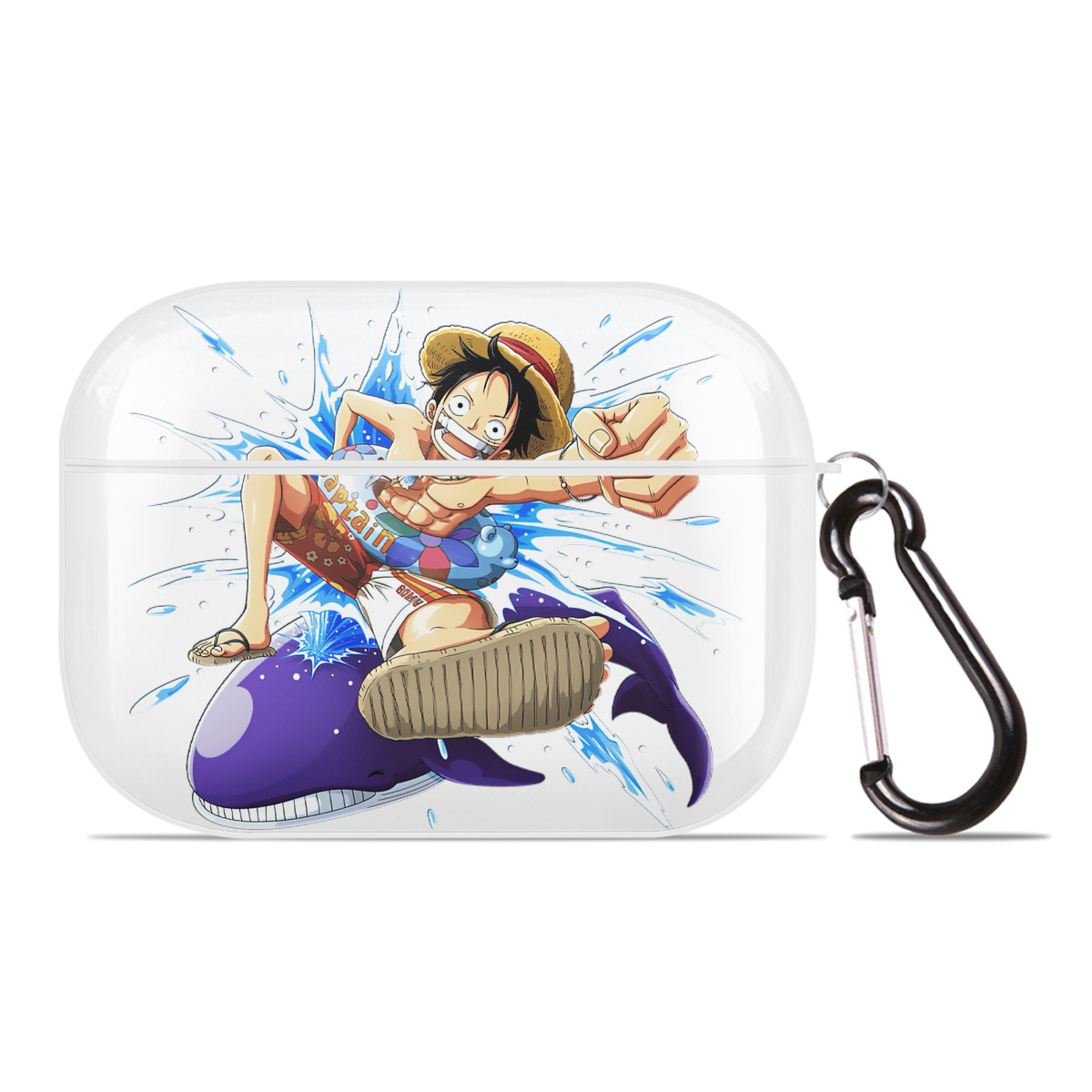 ワンピース モンキー・D・ルフィ ONE PIECE Monkey D. Luffy 【AirPods Pro用】ハードシェル保護ケース 耐衝撃・防指紋・カラビナ付き商品仕様