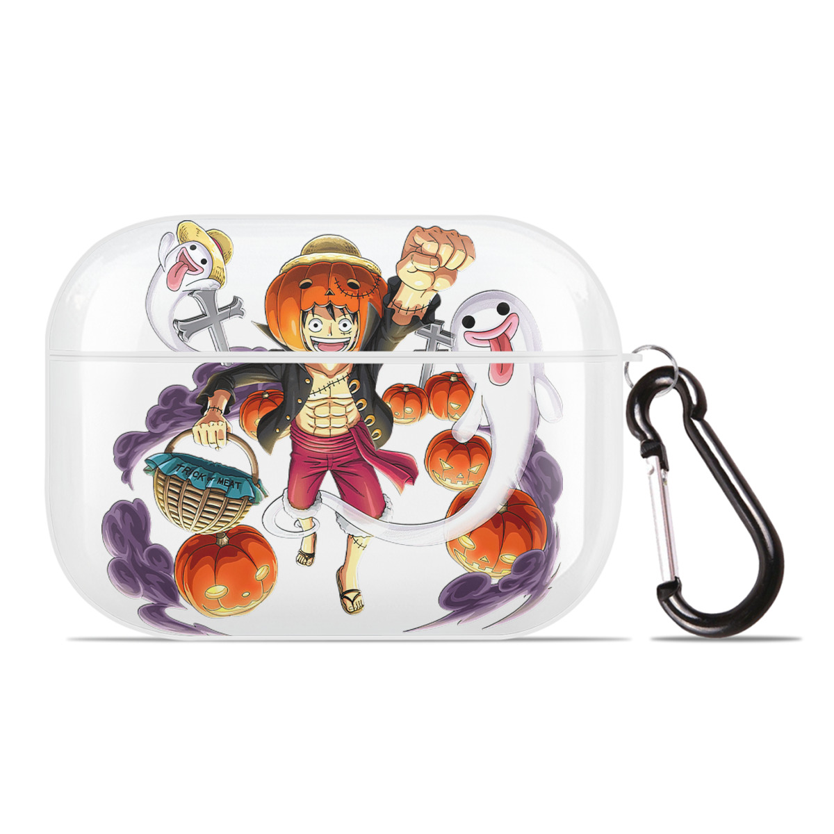 ワンピース モンキー・D・ルフィ ONE PIECE Monkey D. Luffy 【AirPods Pro用】ハードシェル保護ケース 耐衝撃・防指紋・カラビナ付き商品仕様