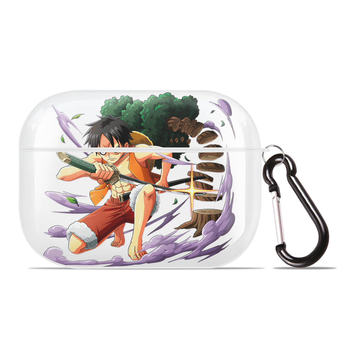 ワンピース モンキー・D・ルフィ ONE PIECE Monkey D. Luffy 【AirPods Pro用】ハードシェル保護ケース 耐衝撃・防指紋・カラビナ付き商品仕様
