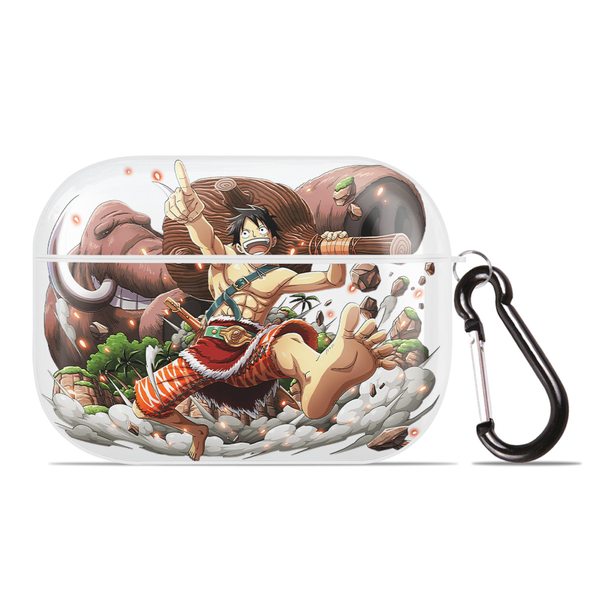 ワンピース モンキー・D・ルフィ ONE PIECE Monkey D. Luffy 【AirPods Pro用】ハードシェル保護ケース 耐衝撃・防指紋・カラビナ付き商品仕様