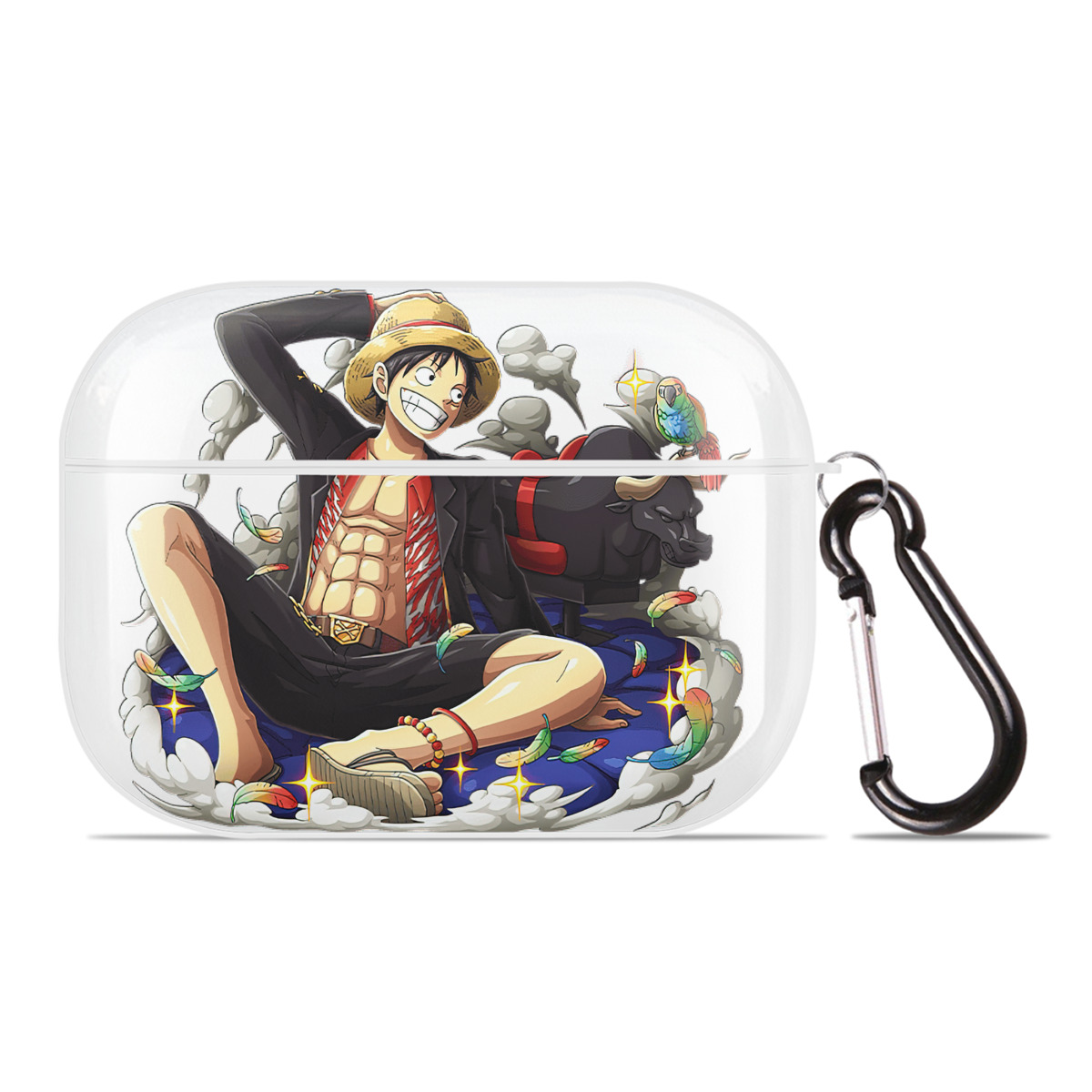 ワンピース モンキー・D・ルフィ ONE PIECE Monkey D. Luffy 【AirPods Pro用】ハードシェル保護ケース 耐衝撃・防指紋・カラビナ付き商品仕様