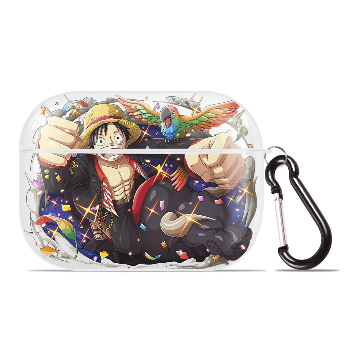 ワンピース モンキー・D・ルフィ ONE PIECE Monkey D. Luffy 【AirPods Pro用】ハードシェル保護ケース 耐衝撃・防指紋・カラビナ付き商品仕様