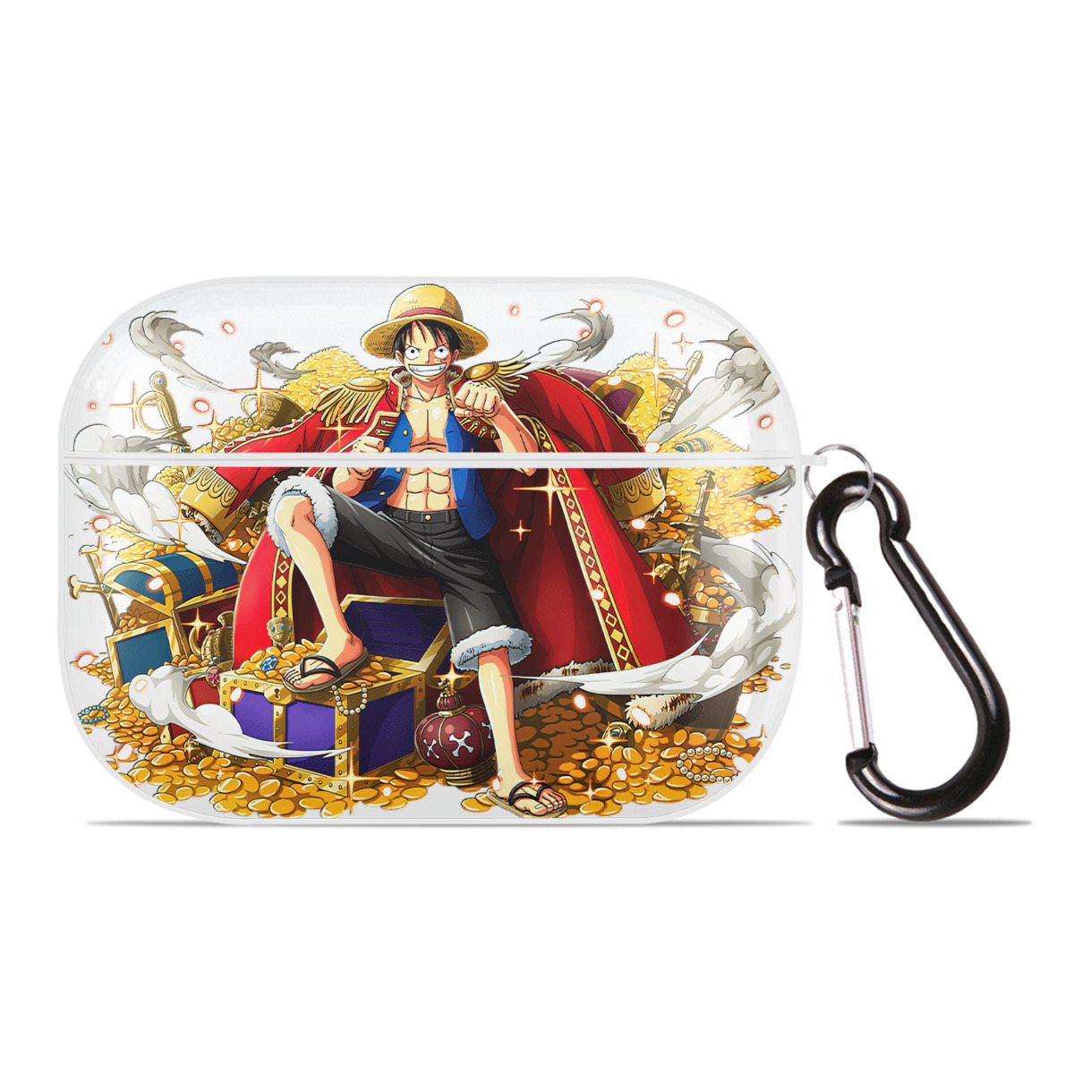 ワンピース モンキー・D・ルフィ ONE PIECE Monkey D. Luffy 【AirPods Pro用】ハードシェル保護ケース 耐衝撃・防指紋・カラビナ付き商品仕様