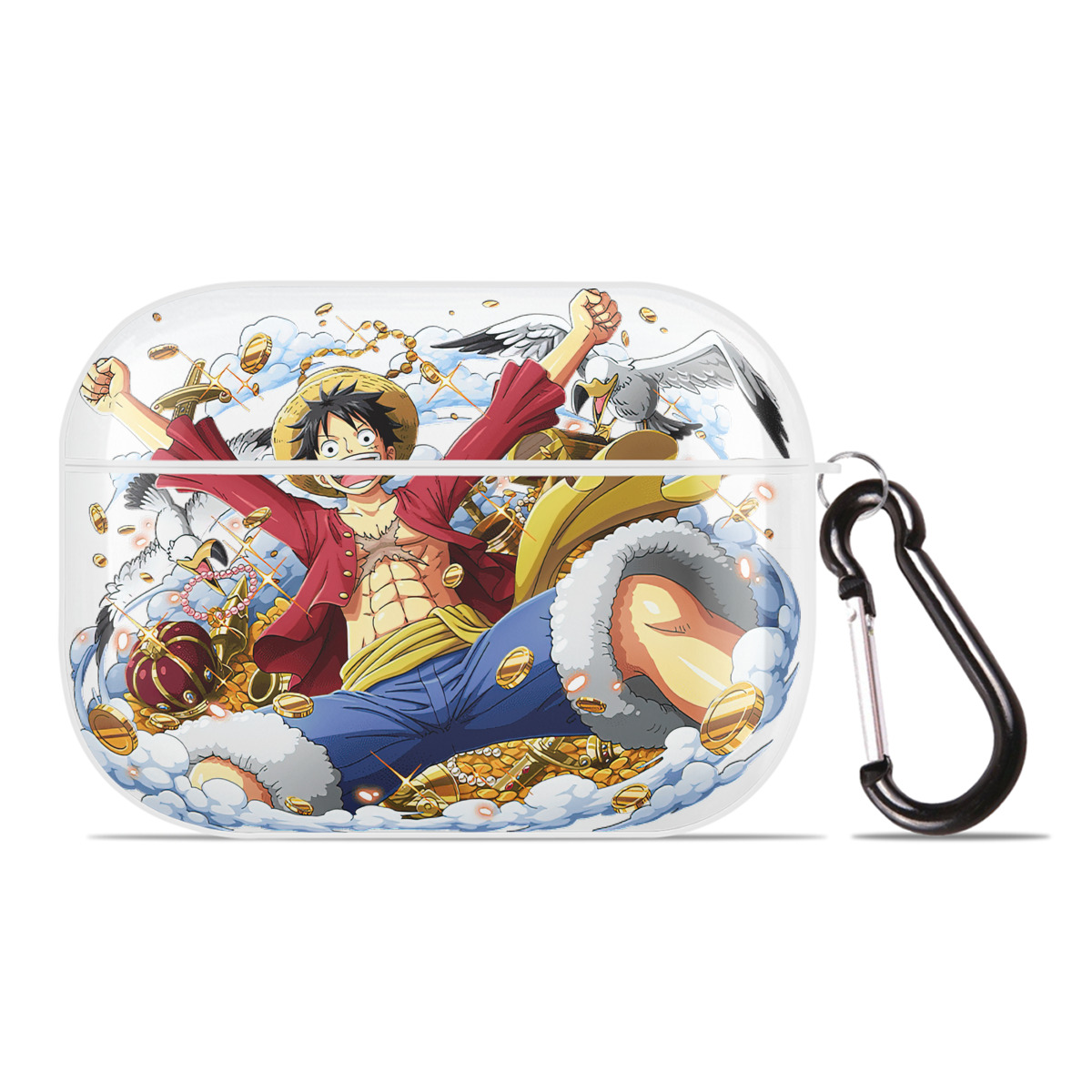 ワンピース モンキー・D・ルフィ ONE PIECE Monkey D. Luffy 【AirPods Pro用】ハードシェル保護ケース 耐衝撃・防指紋・カラビナ付き商品仕様