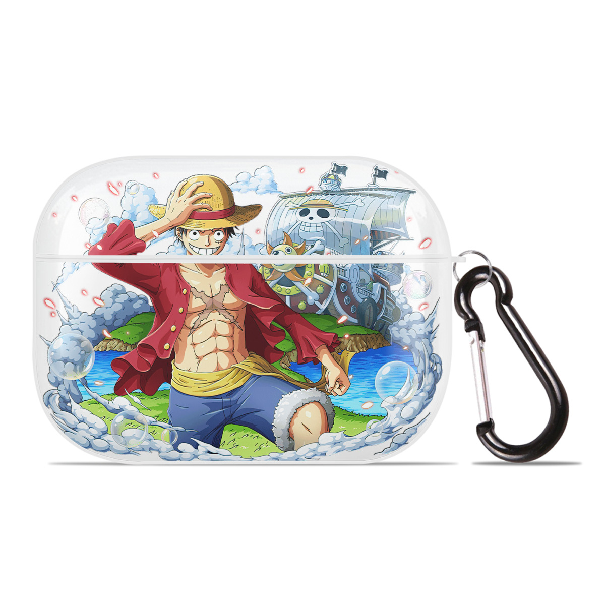 ワンピース モンキー・D・ルフィ ONE PIECE Monkey D. Luffy 【AirPods Pro用】ハードシェル保護ケース 耐衝撃・防指紋・カラビナ付き商品仕様