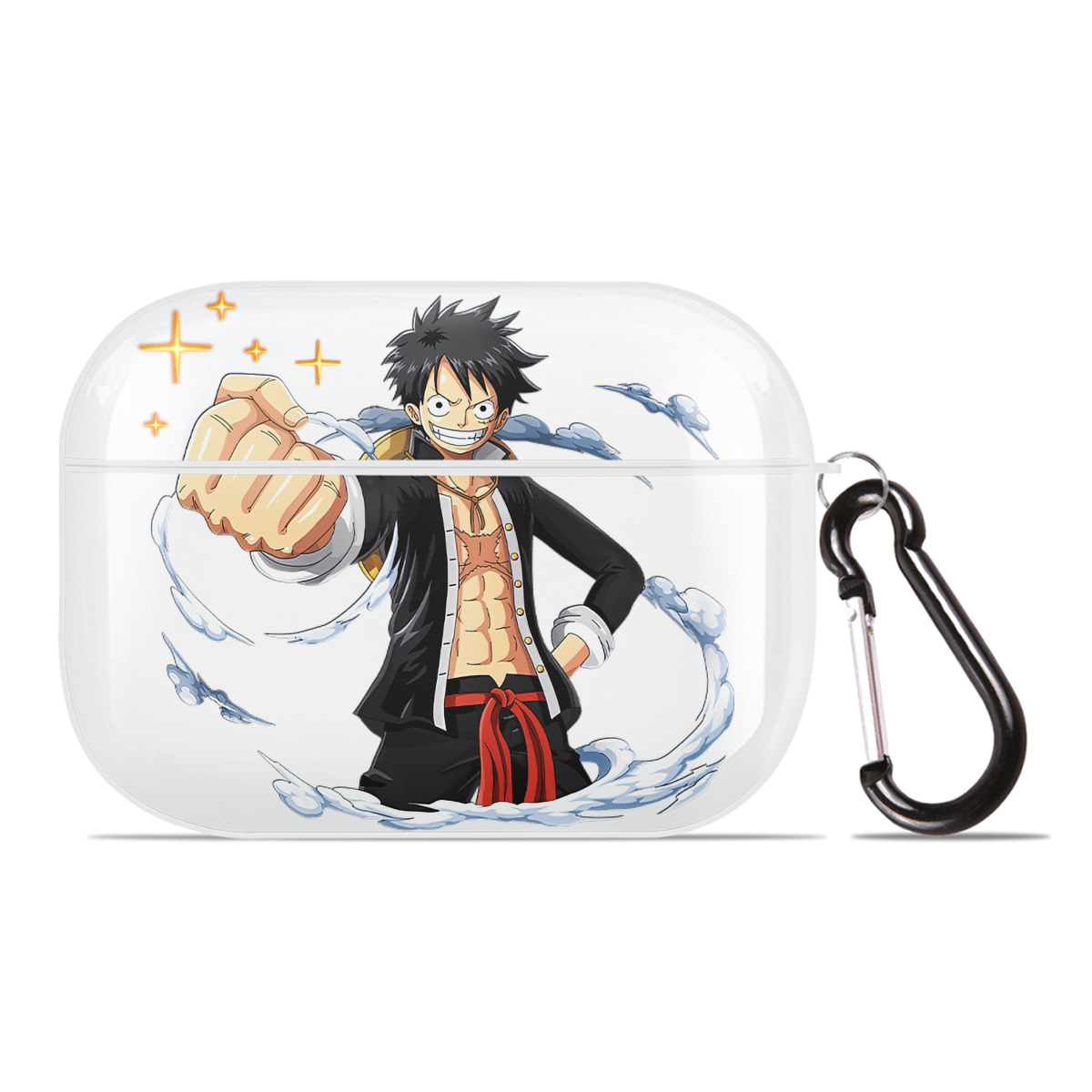 ワンピース モンキー・D・ルフィ ONE PIECE Monkey D. Luffy 【AirPods Pro用】ハードシェル保護ケース 耐衝撃・防指紋・カラビナ付き商品仕様