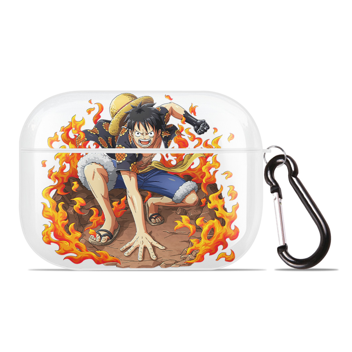 ワンピース モンキー・D・ルフィ ONE PIECE Monkey D. Luffy 【AirPods Pro用】ハードシェル保護ケース 耐衝撃・防指紋・カラビナ付き商品仕様